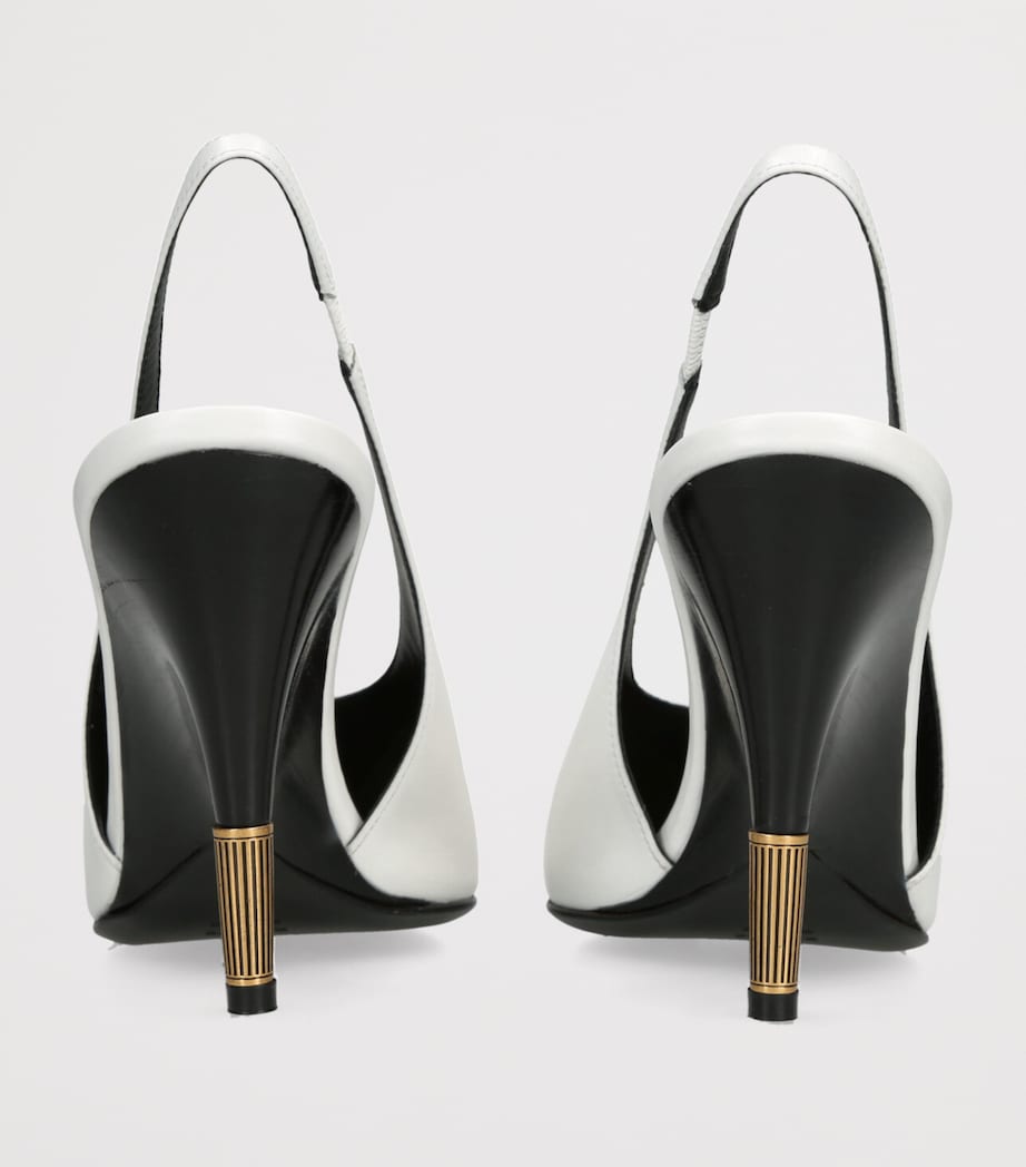 Khaite Leather Bella Pumps 100 White Image 2
