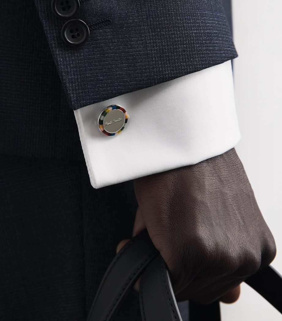 Paul Smith Signature Stripe Edge Cufflinks Coloured Image 2