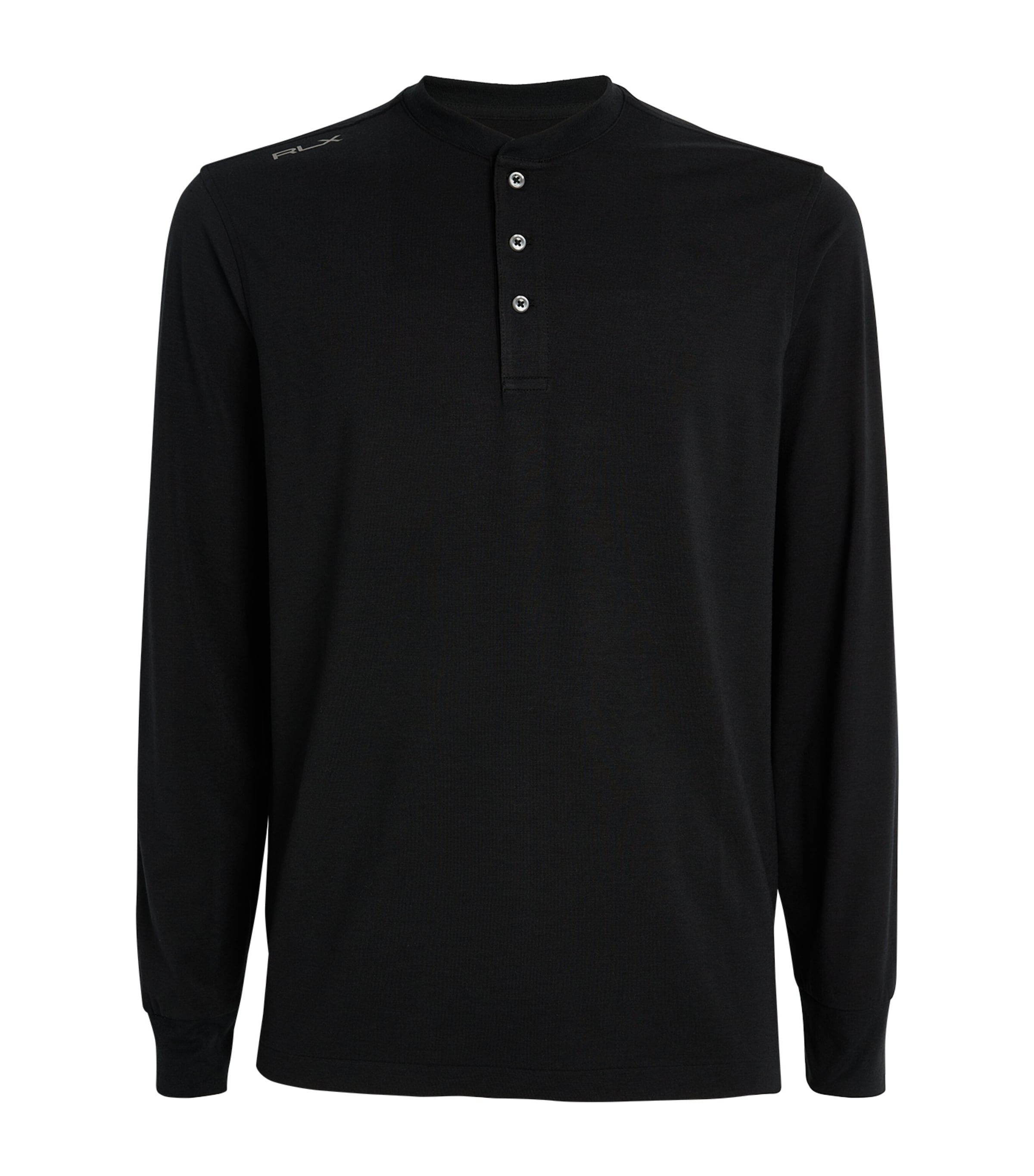 Shop Ralph Lauren Performance Henley Shirt In Black