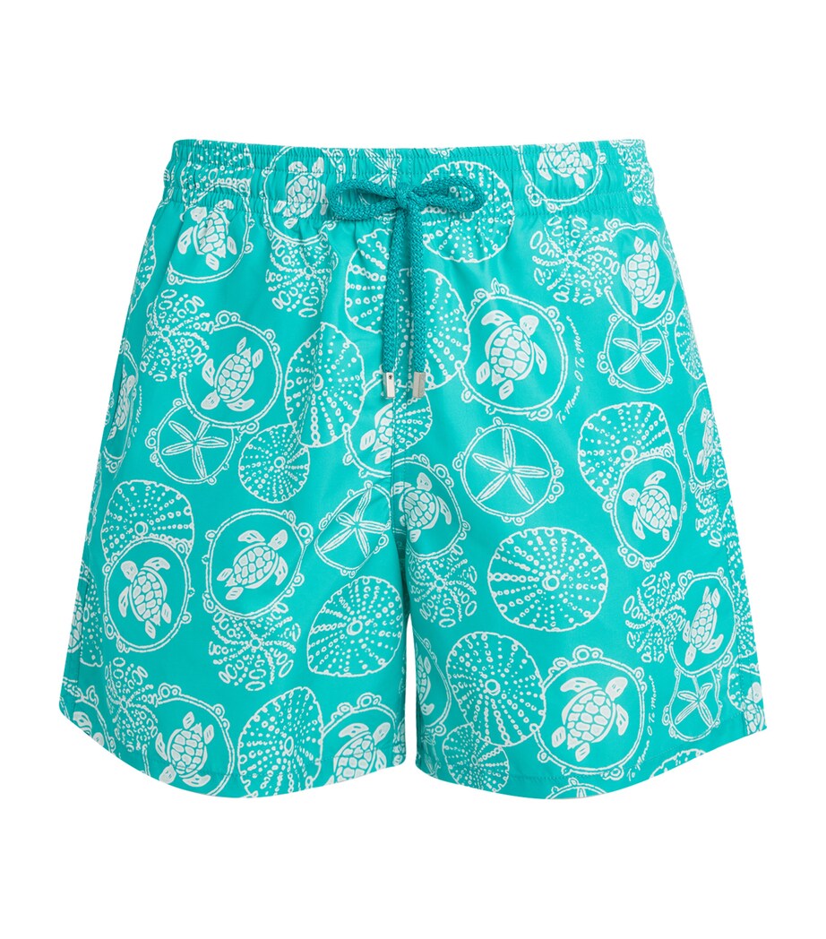 Turtle Print Moorea Swim Shorts 431- DISCO GREEN Image 1