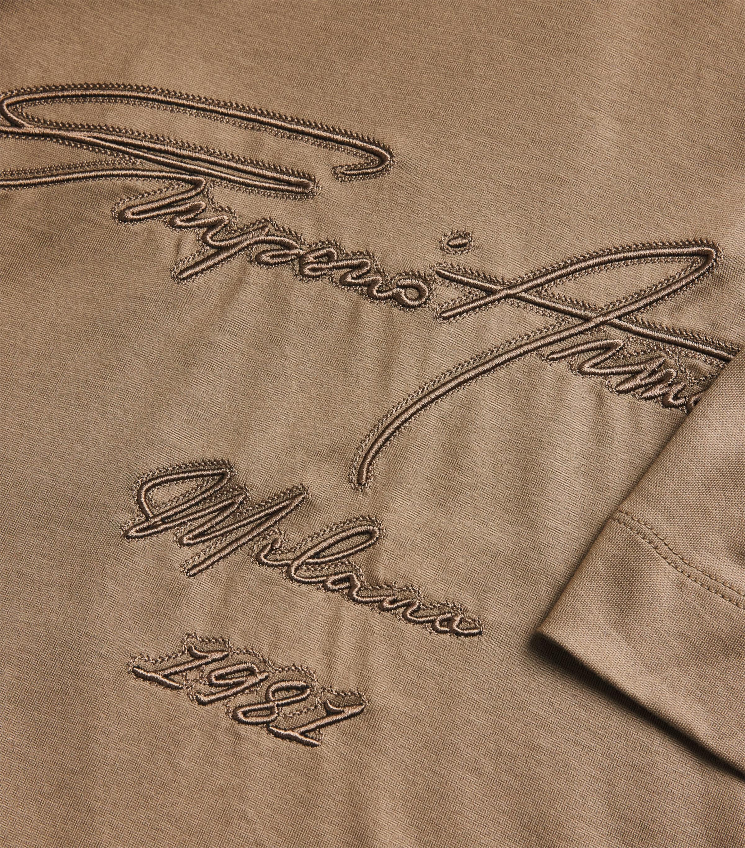 Lyocell-Cotton Logo T-Shirt U6189 Image 5