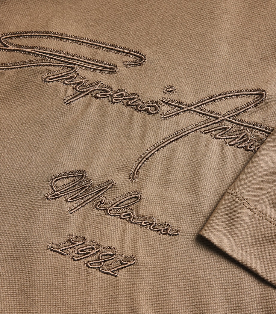 Lyocell-Cotton Logo T-Shirt U6189 Image 5