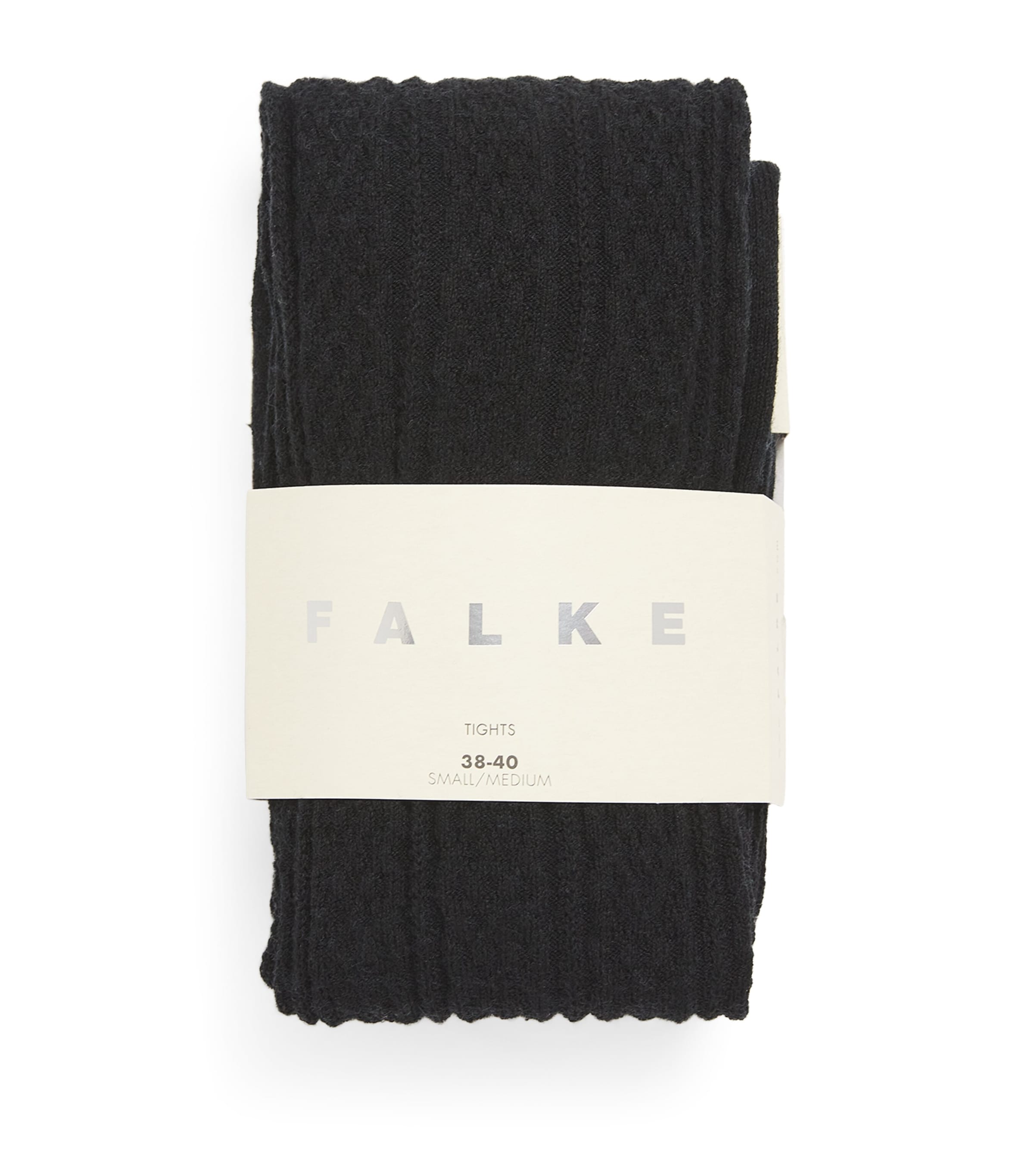 Shop Falke Organic Cotton-wool Needlepoint Tights In Black