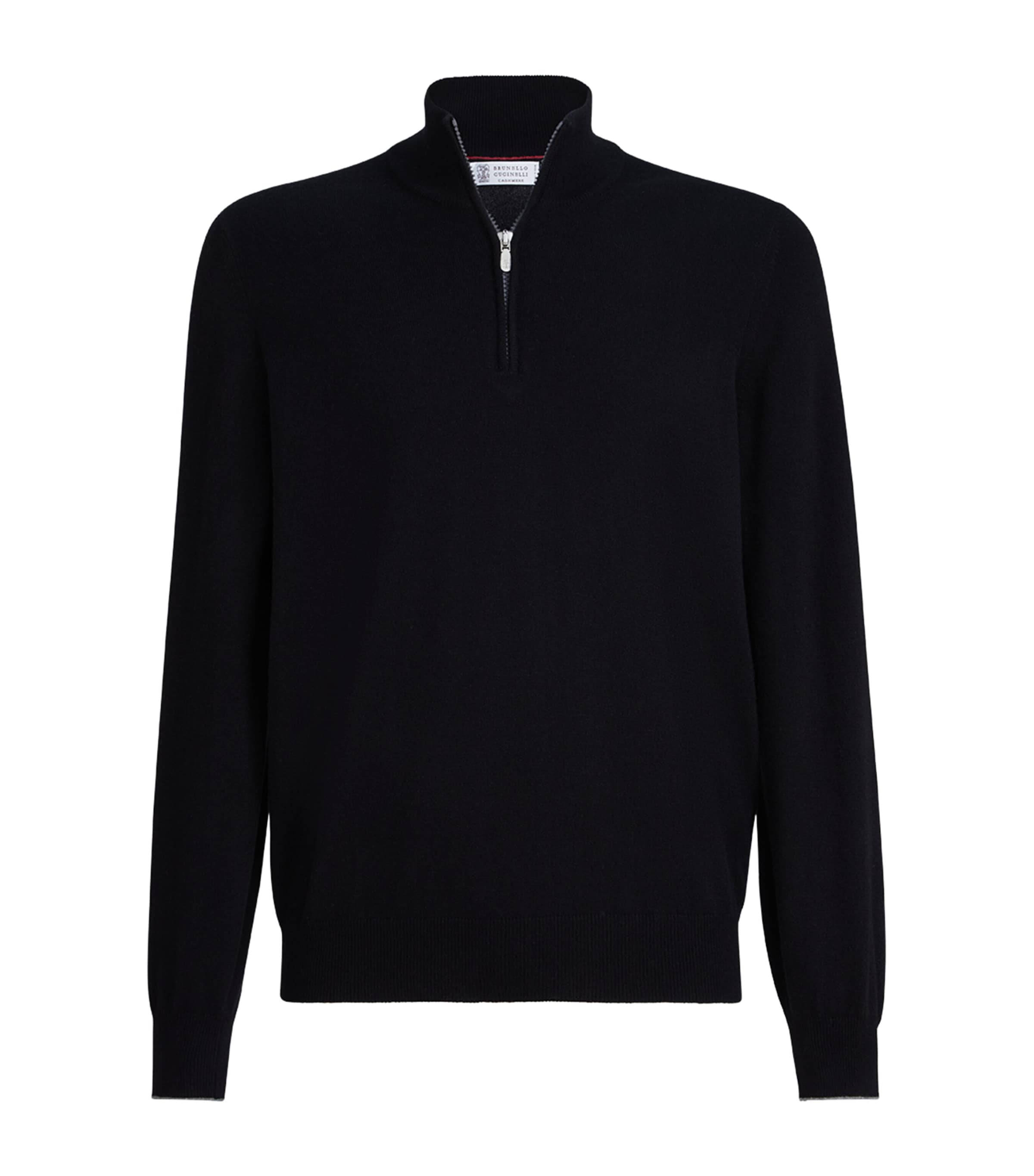 Brunello Cucinelli Mens Cashmere Quarter-Zip Sweater Image 1