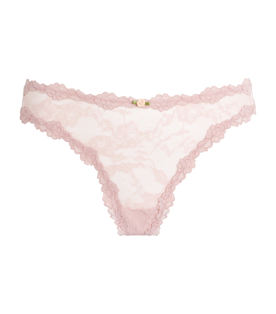 Stretch-Lace Dipped Thong MORGANITE Image 1