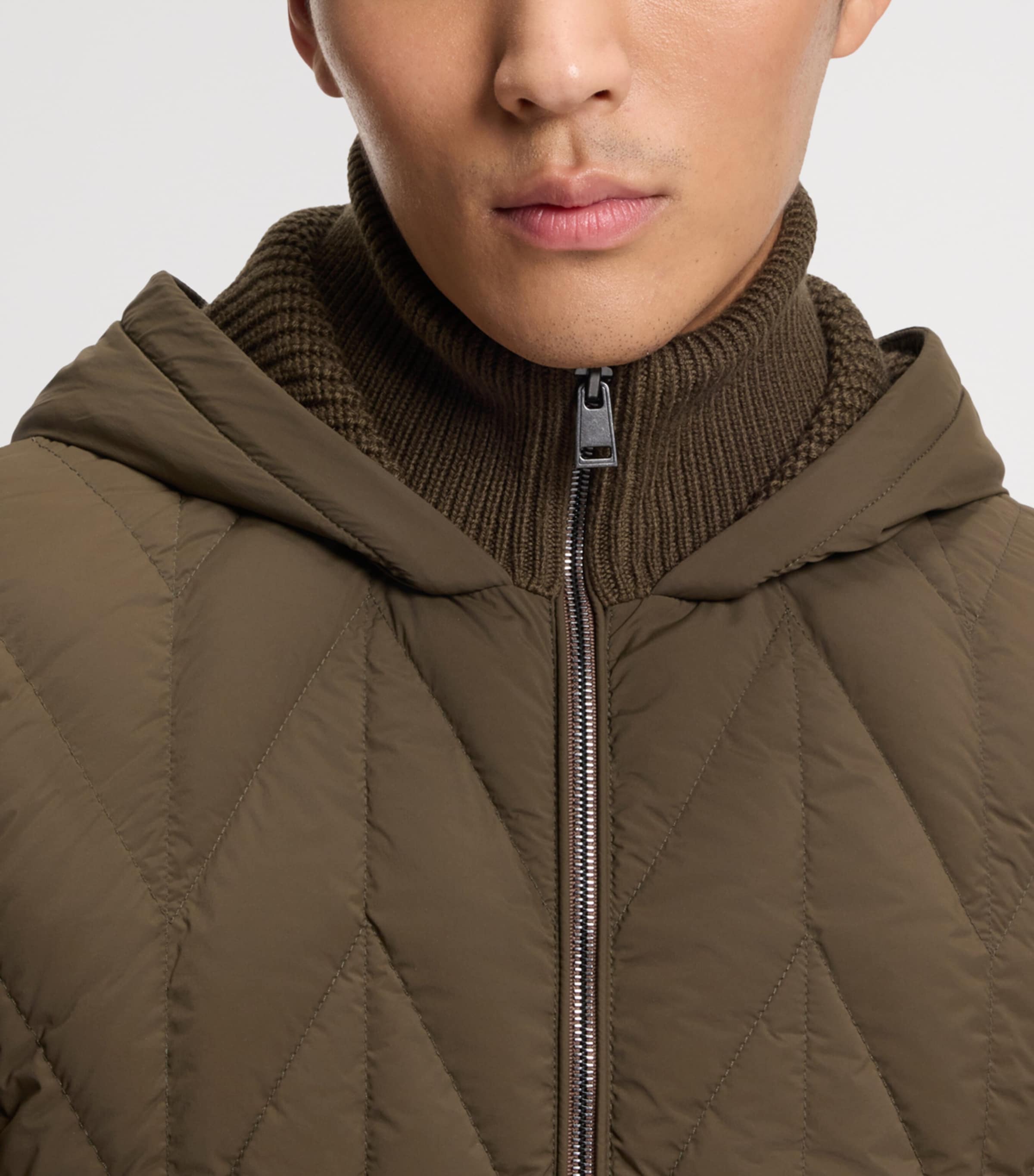 Wool Down-Filled Quilted Jacket 361 Image 5