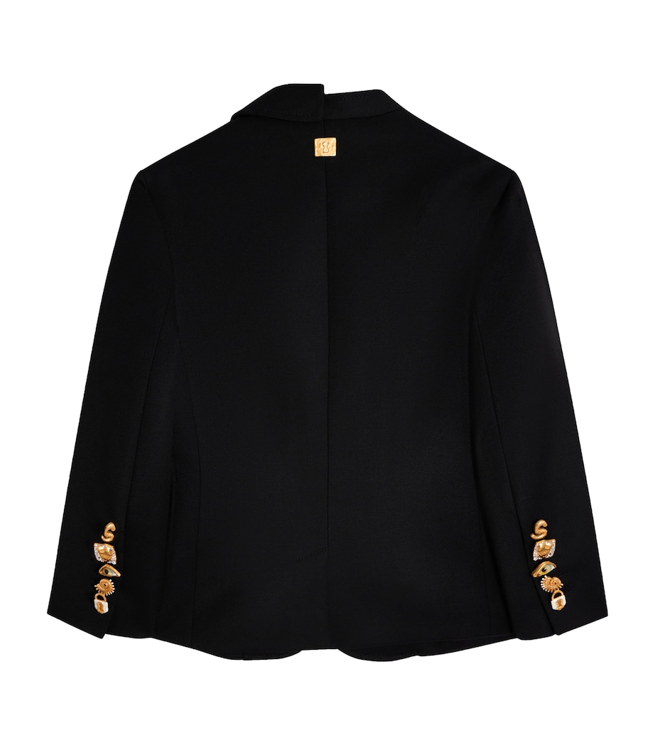 Virgin Wool Little Boy Blazer 999BLACK Image 2