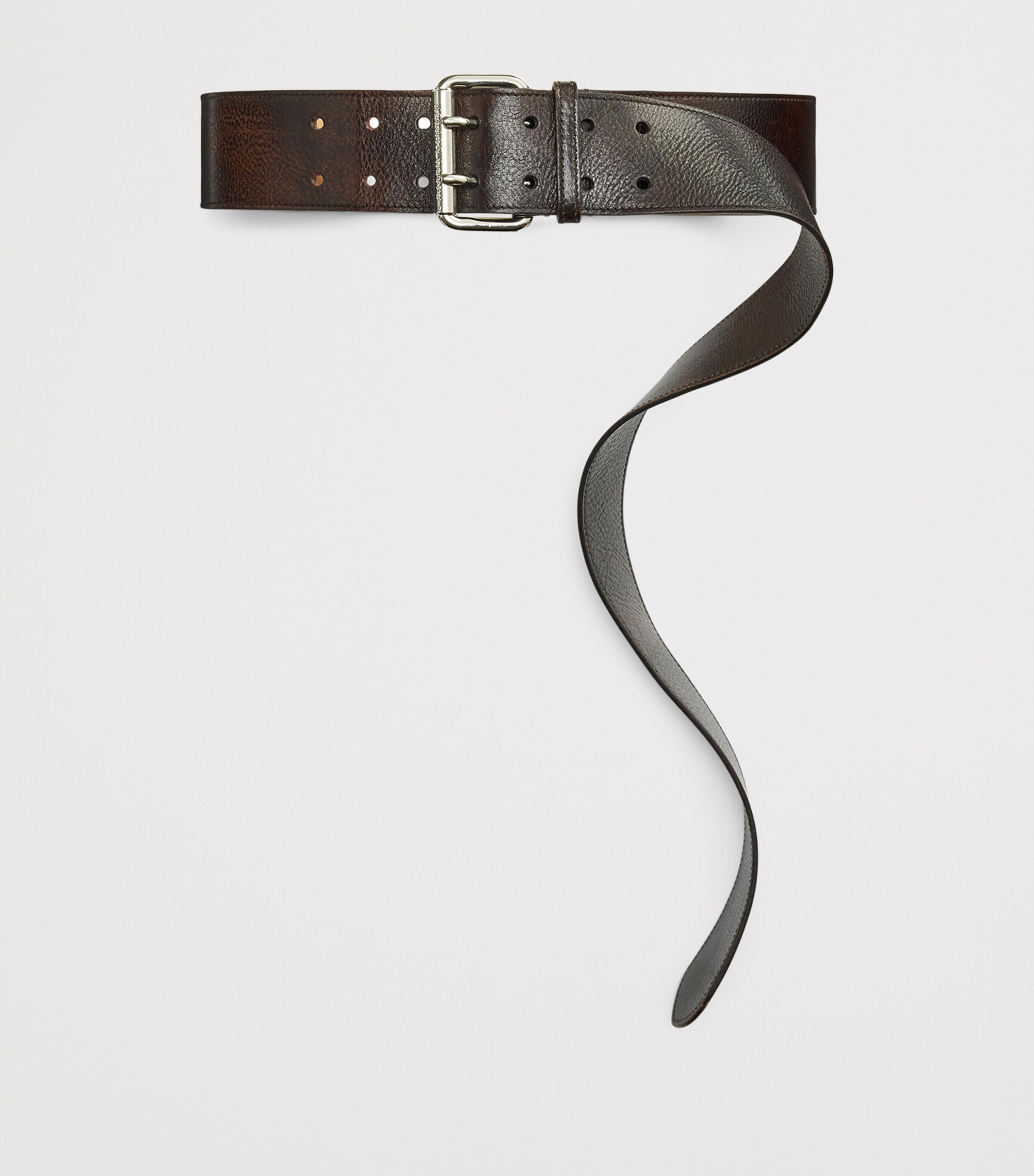 Ralph Lauren Collection Distressed Calfskin Belt Vintage Brown Image 4