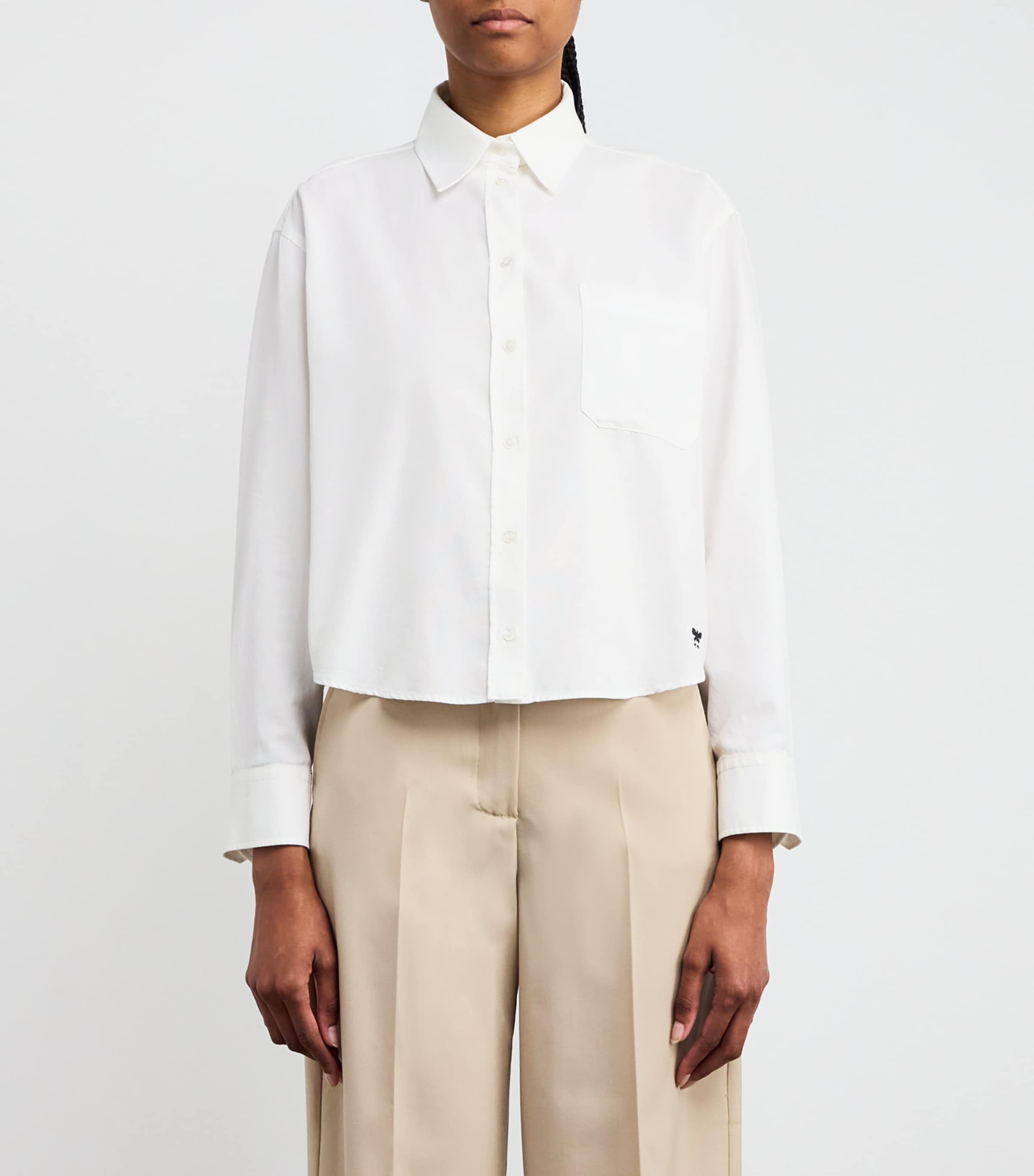 Cotton Oxford Shirt WHITE Image 3