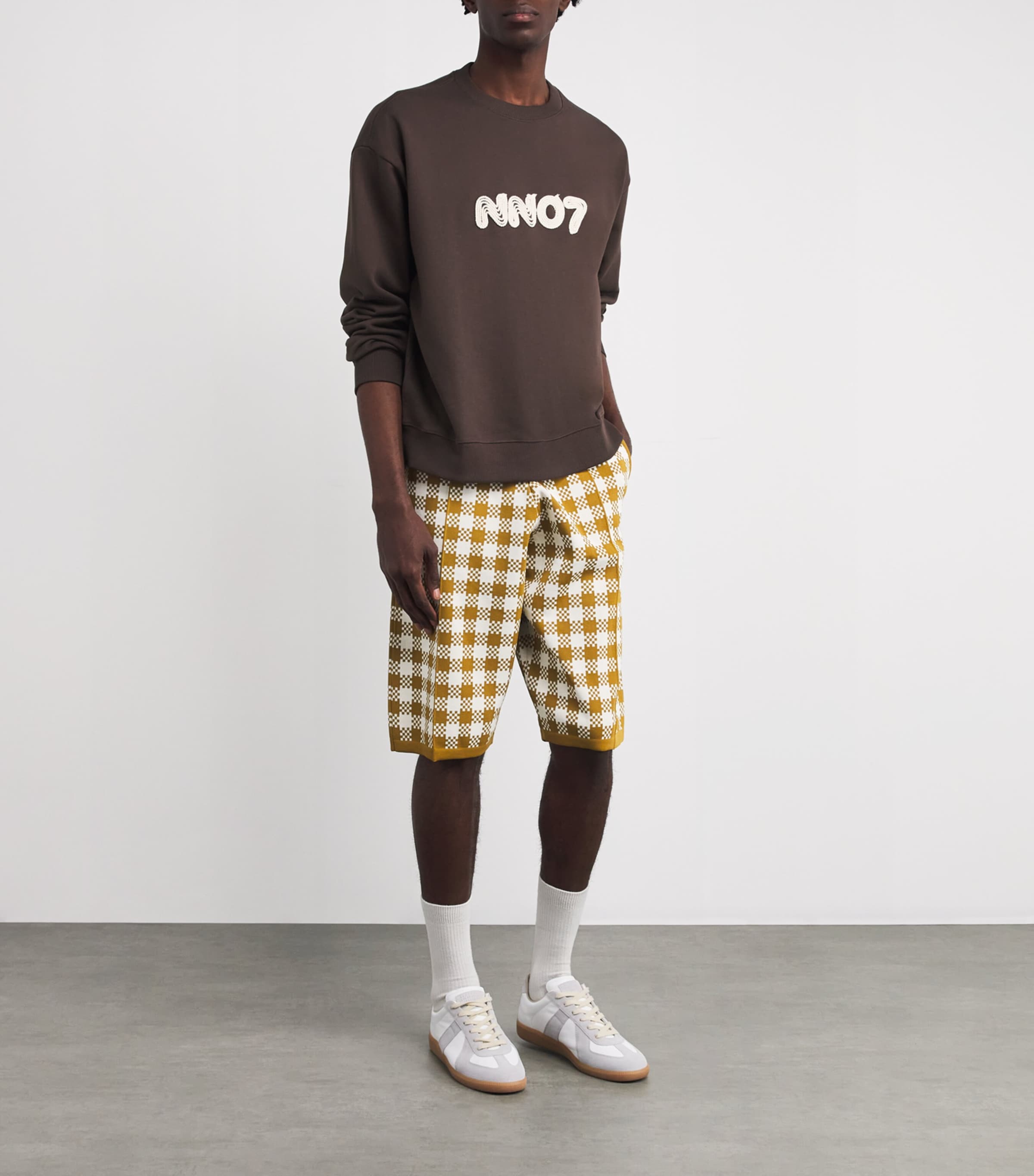 NN07 Mens Organic Cotton David Sweatshirt Coffee Image 2