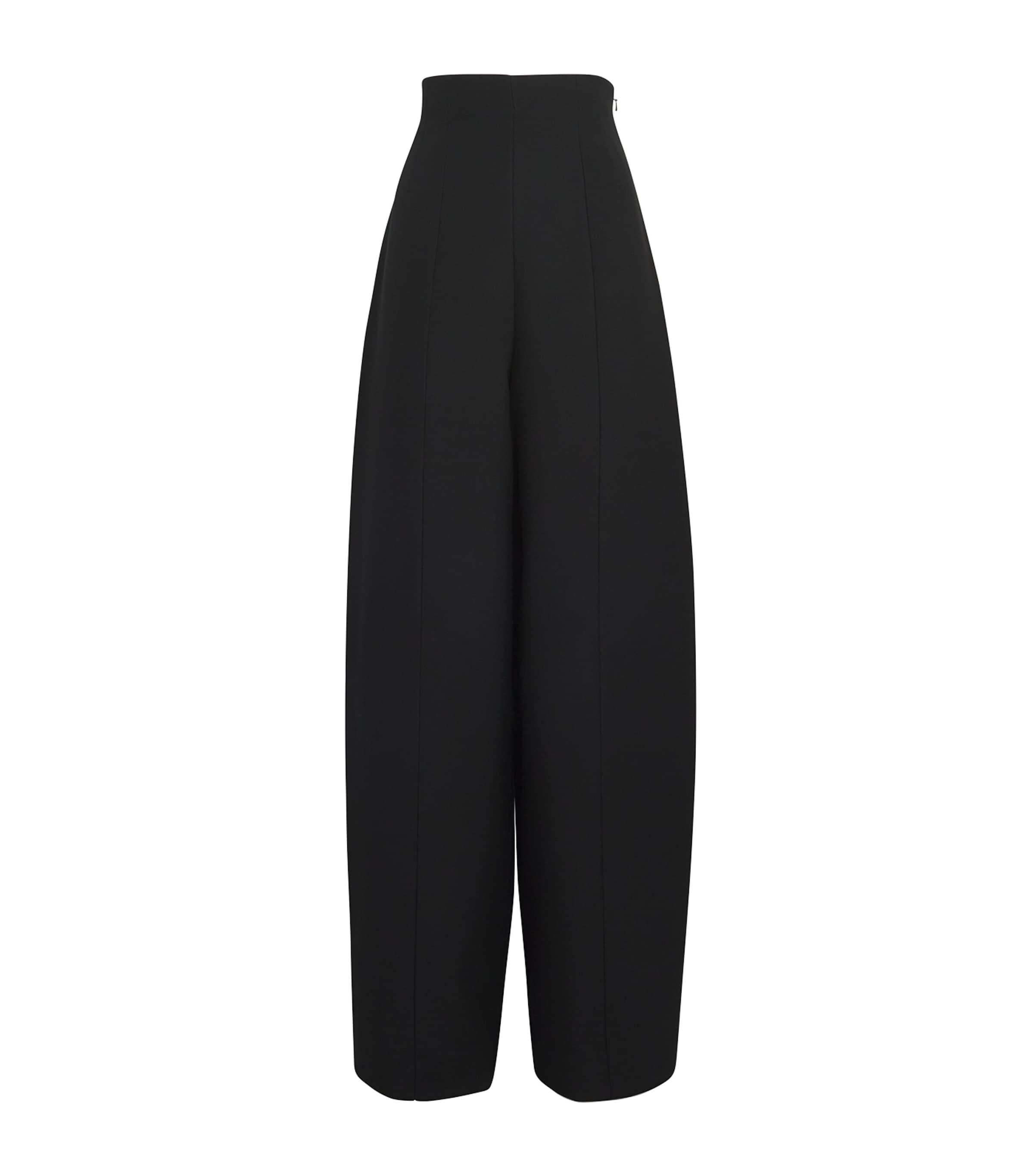 Khaite Lennerd Viscose Blend Suiting Pants In Black