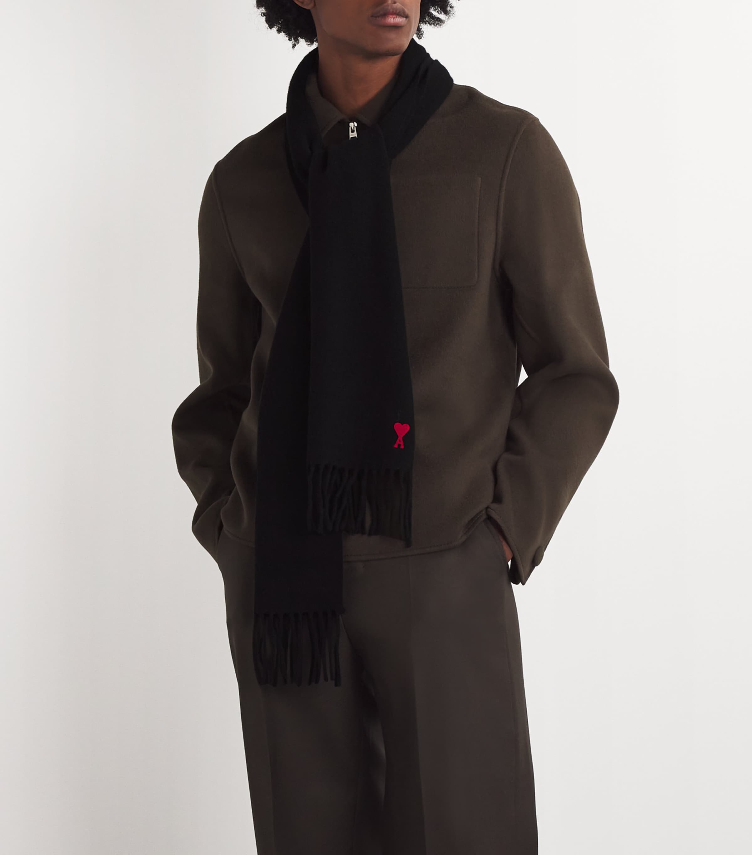 AMI Paris Ami de Coeur Scarf | Men Accessories | Scarves | Designers | Ami Paris AMI Paris Ami de Coeur Scarf | Men Accessories | Scarves | Designers | Ami Paris