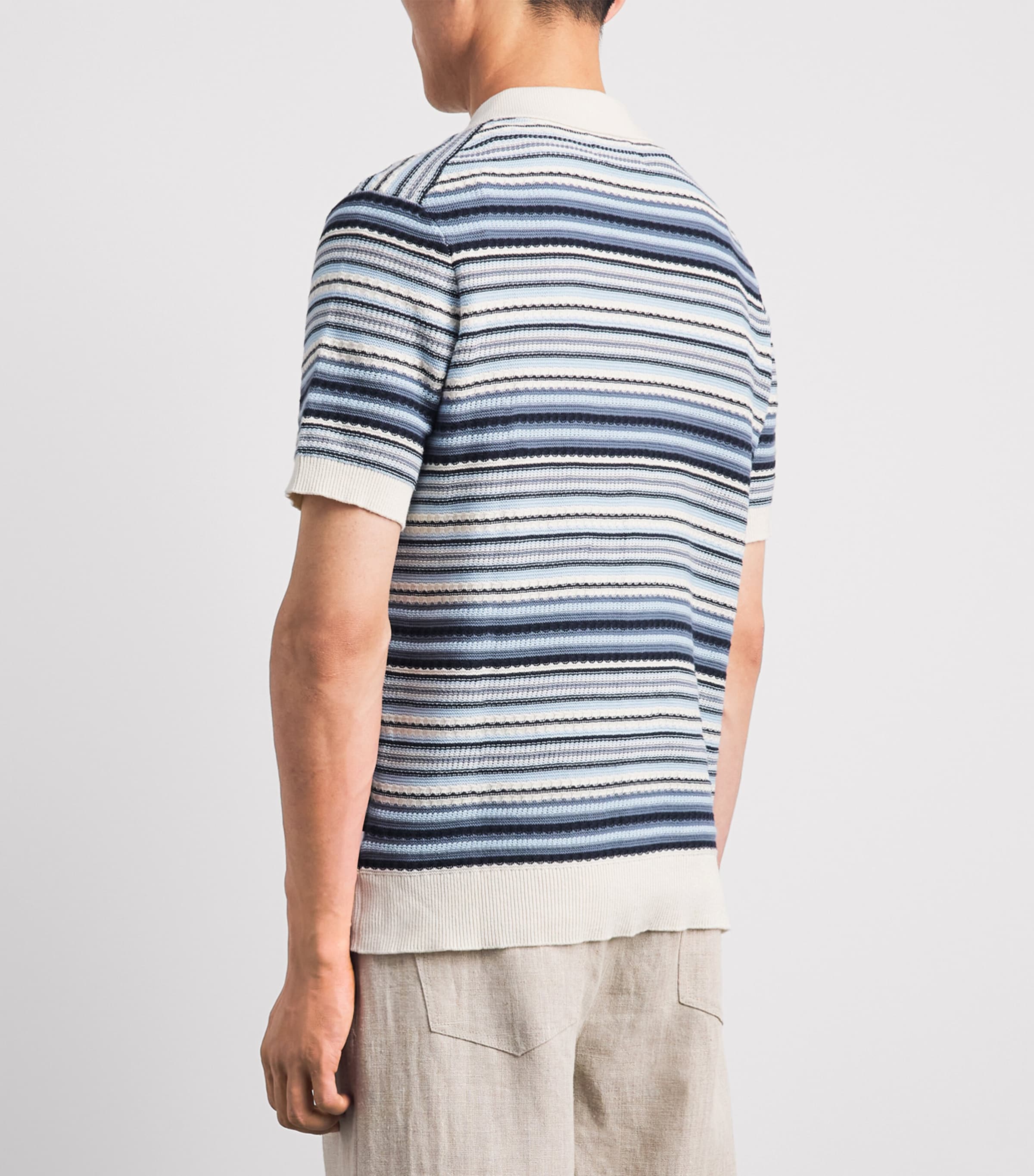NN.07 Mens Organic Cotton Nolan Cardigan Navy Multi Image 5