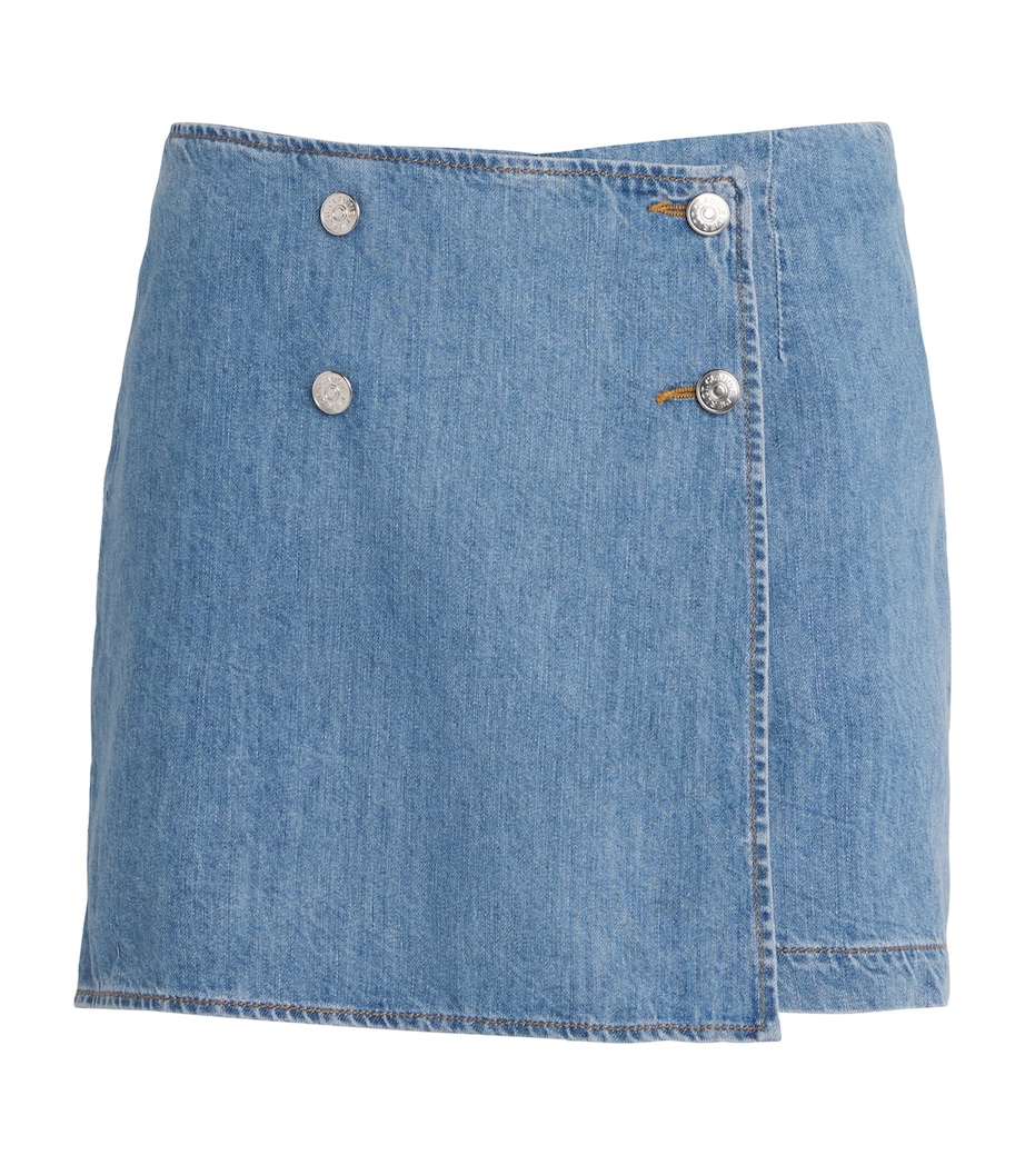 Denim Mini Skort LIGHT BLUE DENIM Image 1