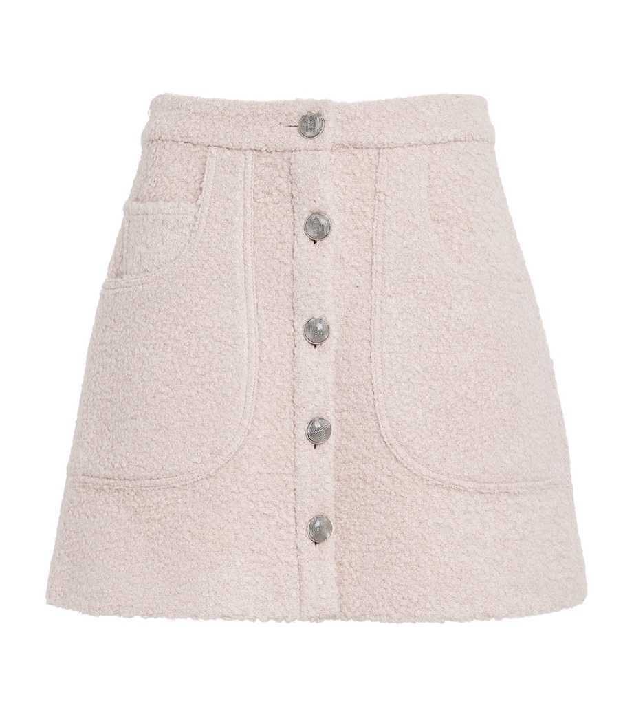 Alpaca-Cashmere Brushed Bouclé Mini Skirt BLUSH Image 1