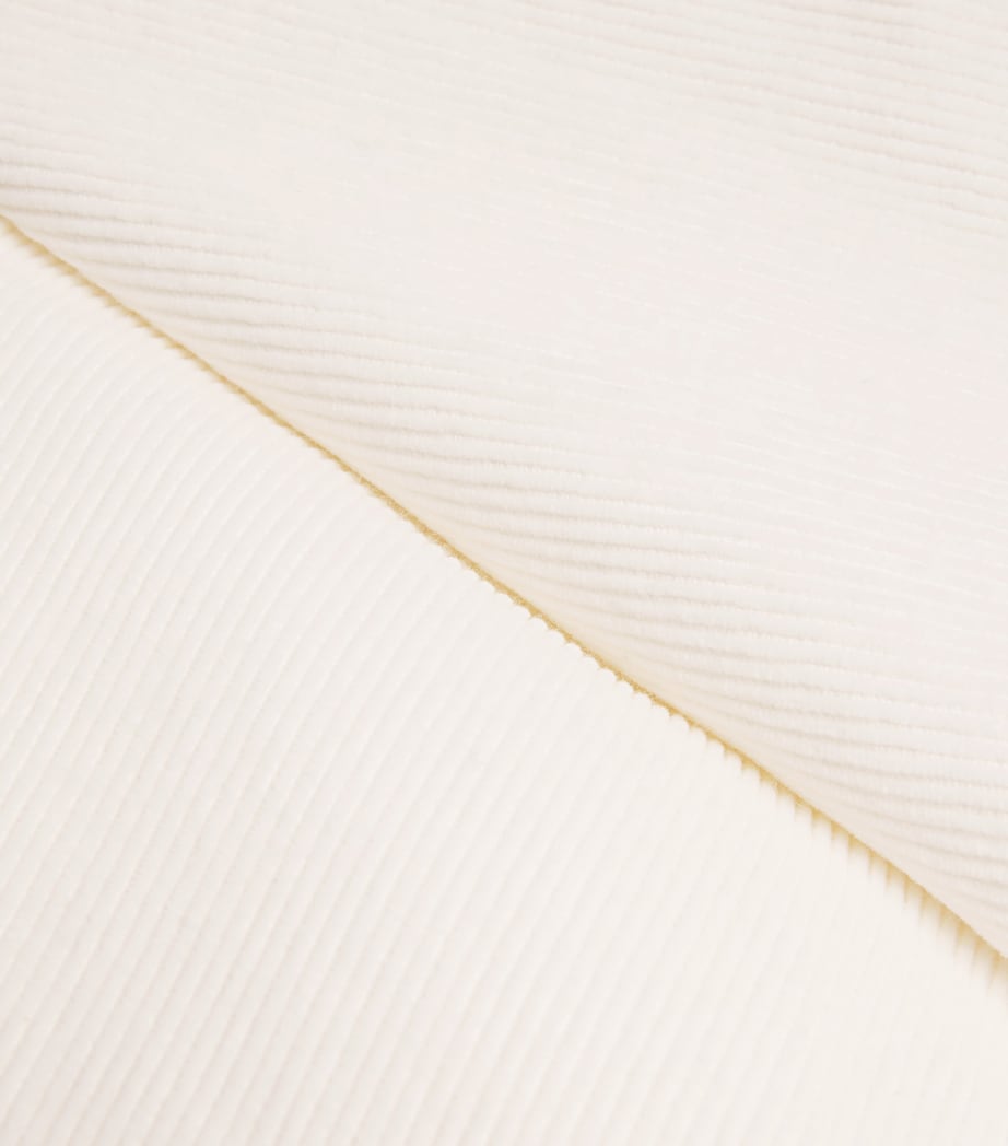 Corduroy Button-Detail Trousers ECRU Image 5