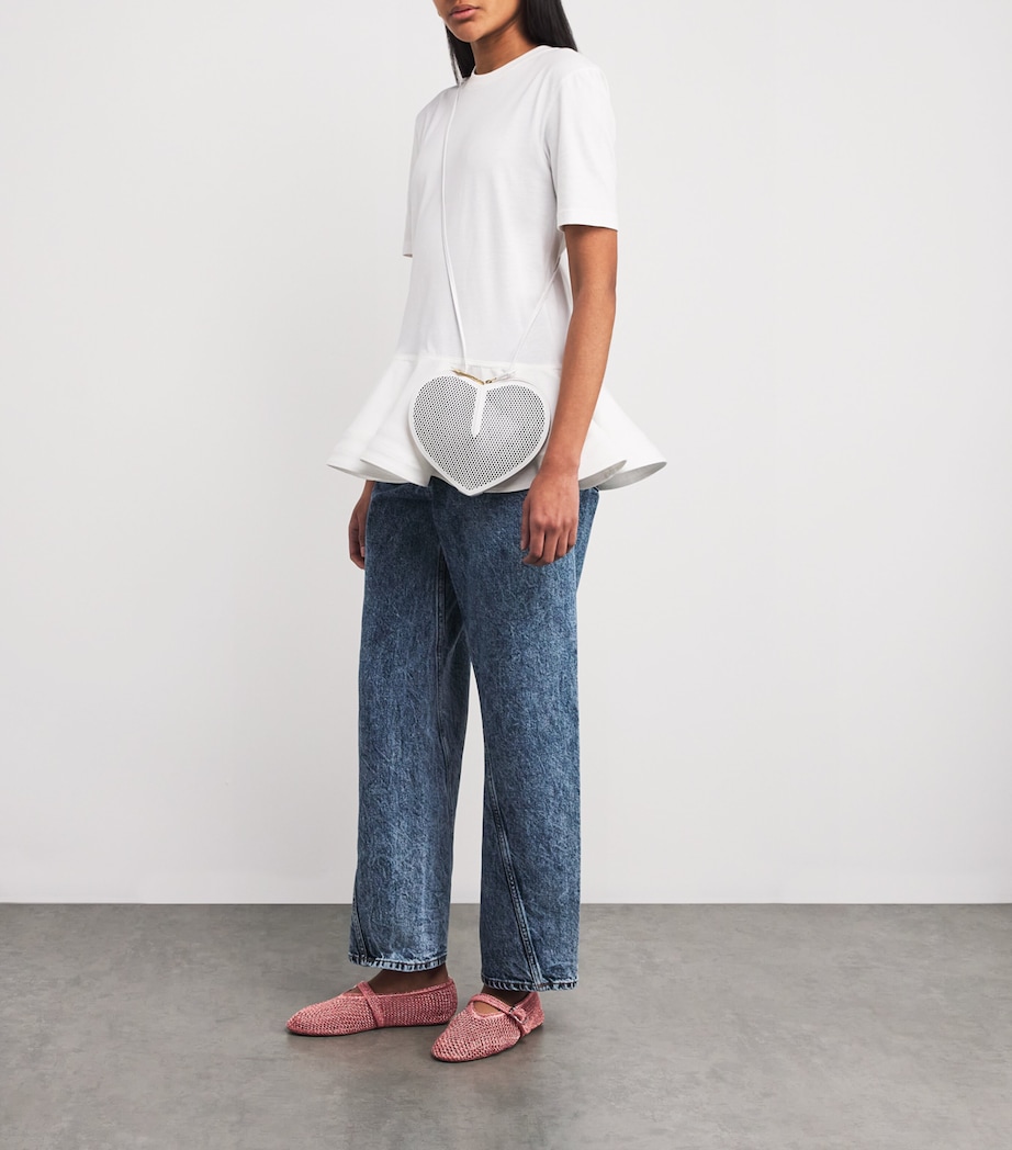 Lurex Crochet Ballet Flats PALE PINK Image 5