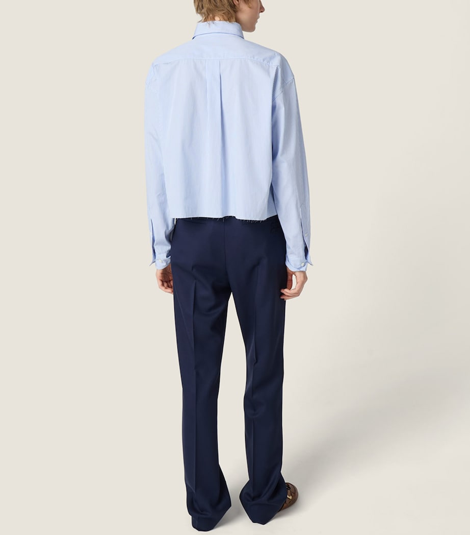 Miu Miu Womens Cotton Poplin Pinstripe Shirt Image 3