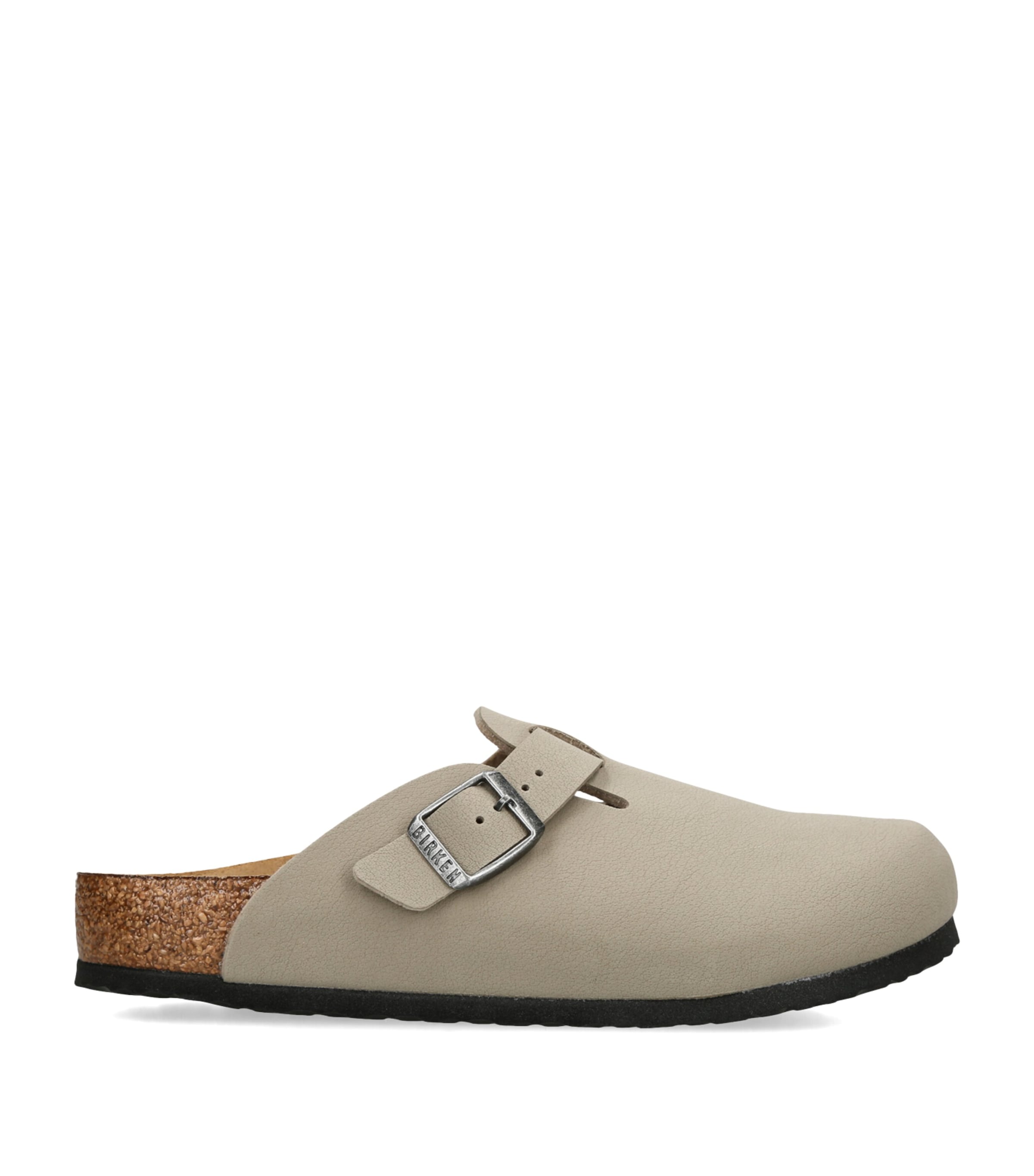 Birkenstock Kids Leather Boston Clogs Pale Green Image 1