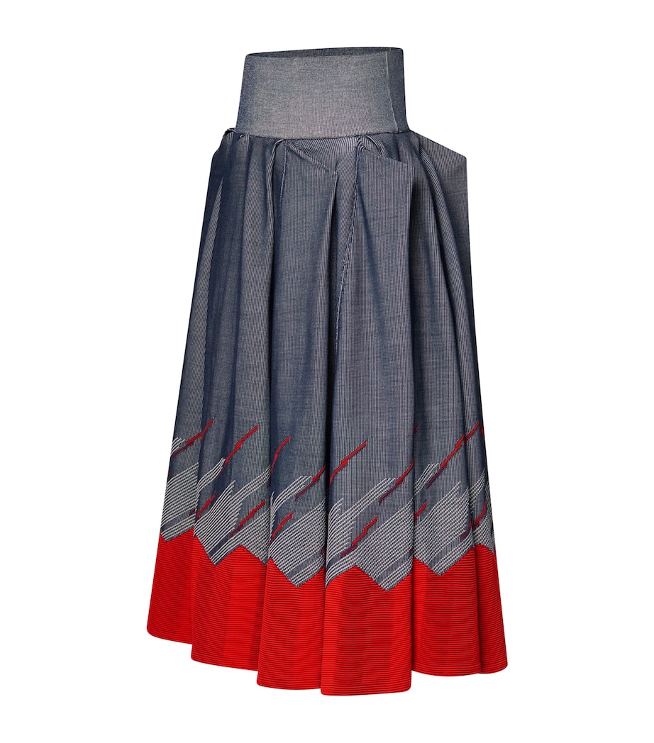 Knitted Geometric Maxi Skirt MULTI Image 3