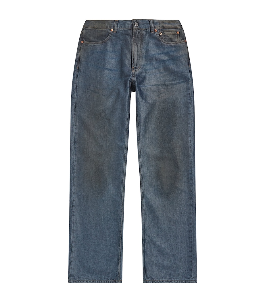 Our Legacy Mens Carlson Cut Bootcut Jeans Kintsugi Wash Image 1