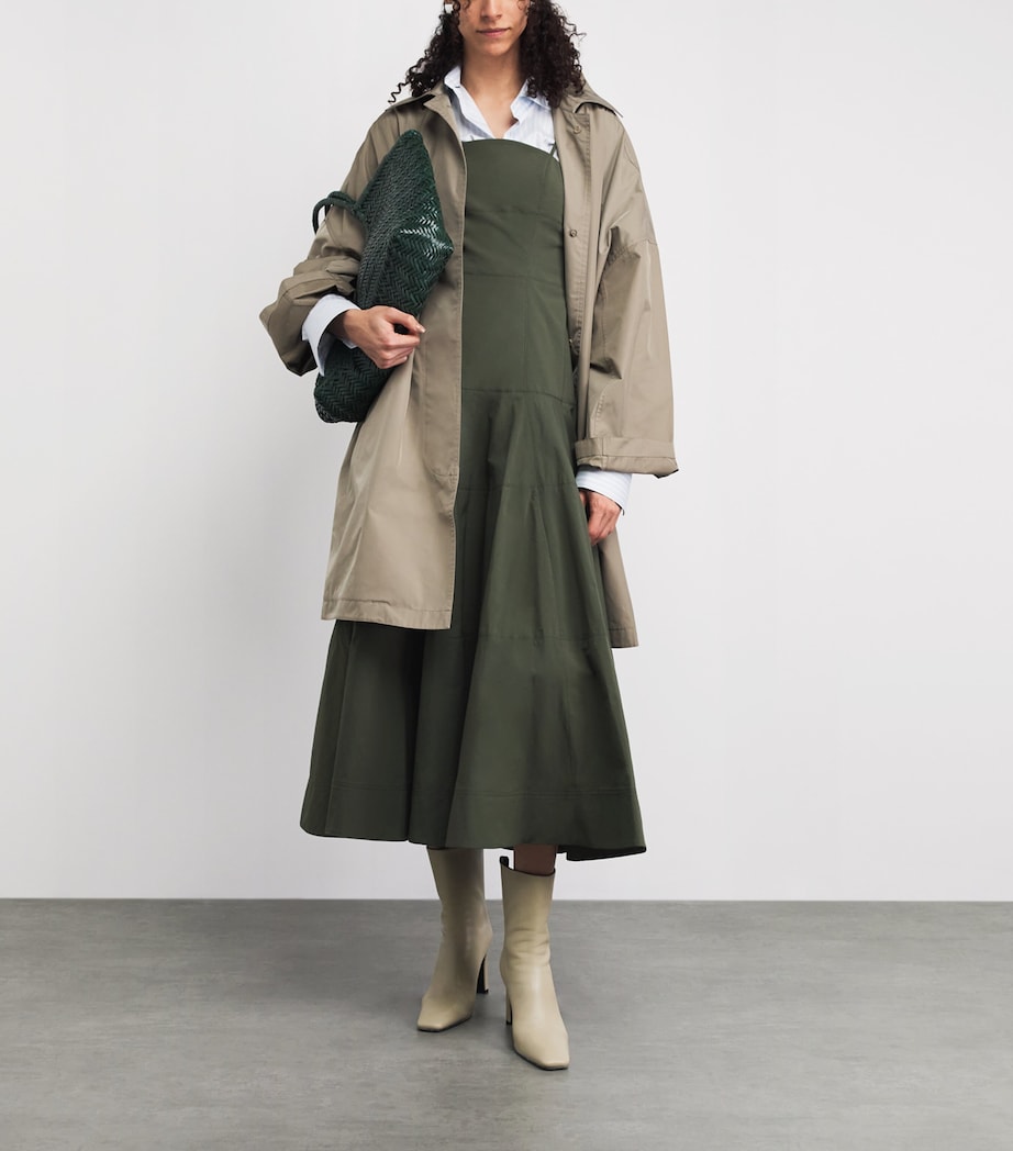 Veronica Beard Womens Paneled Ilona Midi Dress Army Image 2