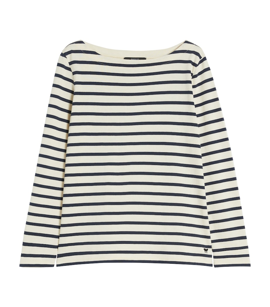 Cotton Stripe Sweater IVORY Image 1