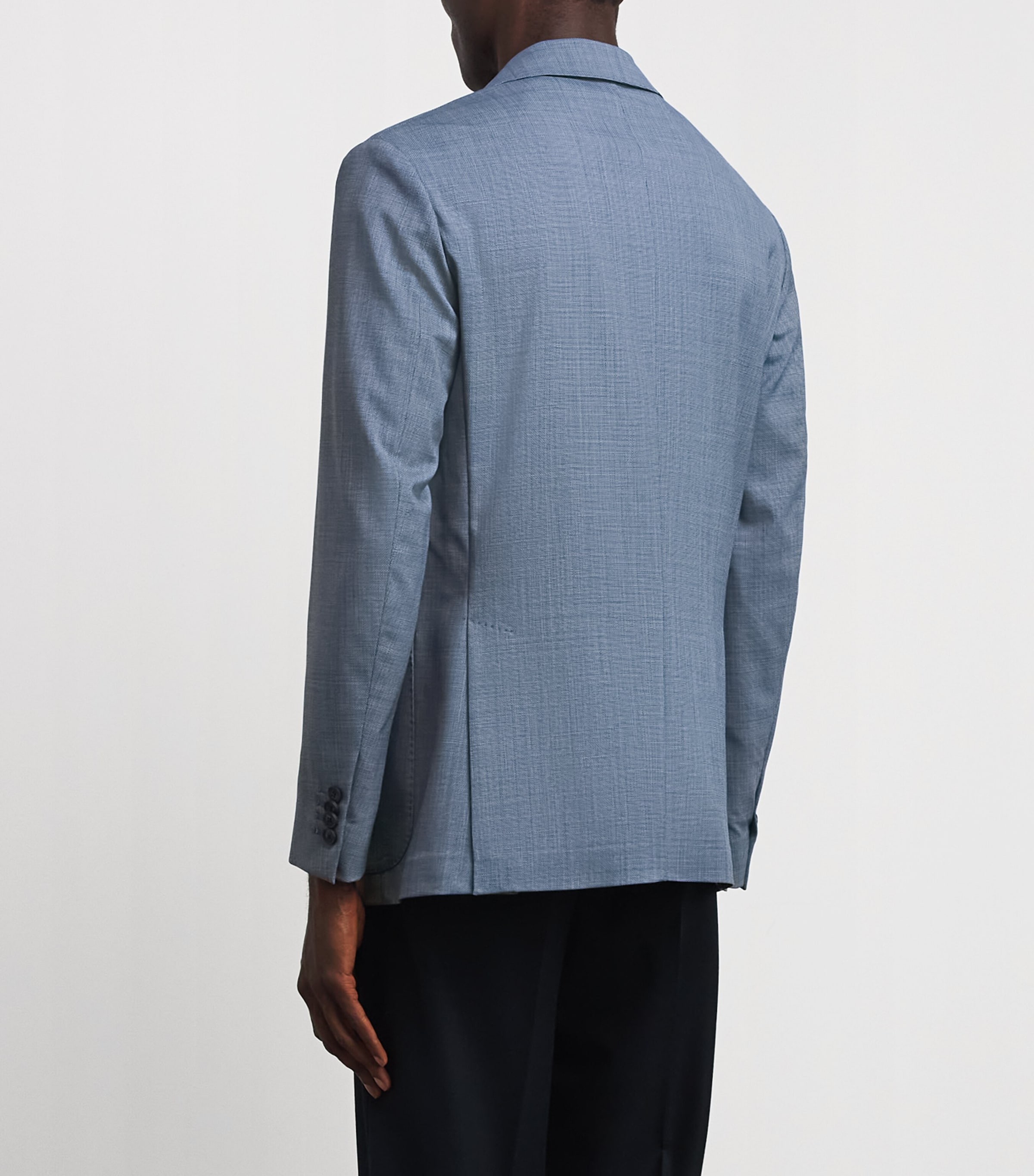 Eton Mens Lana Tech Blazer Mid Blue Image 5