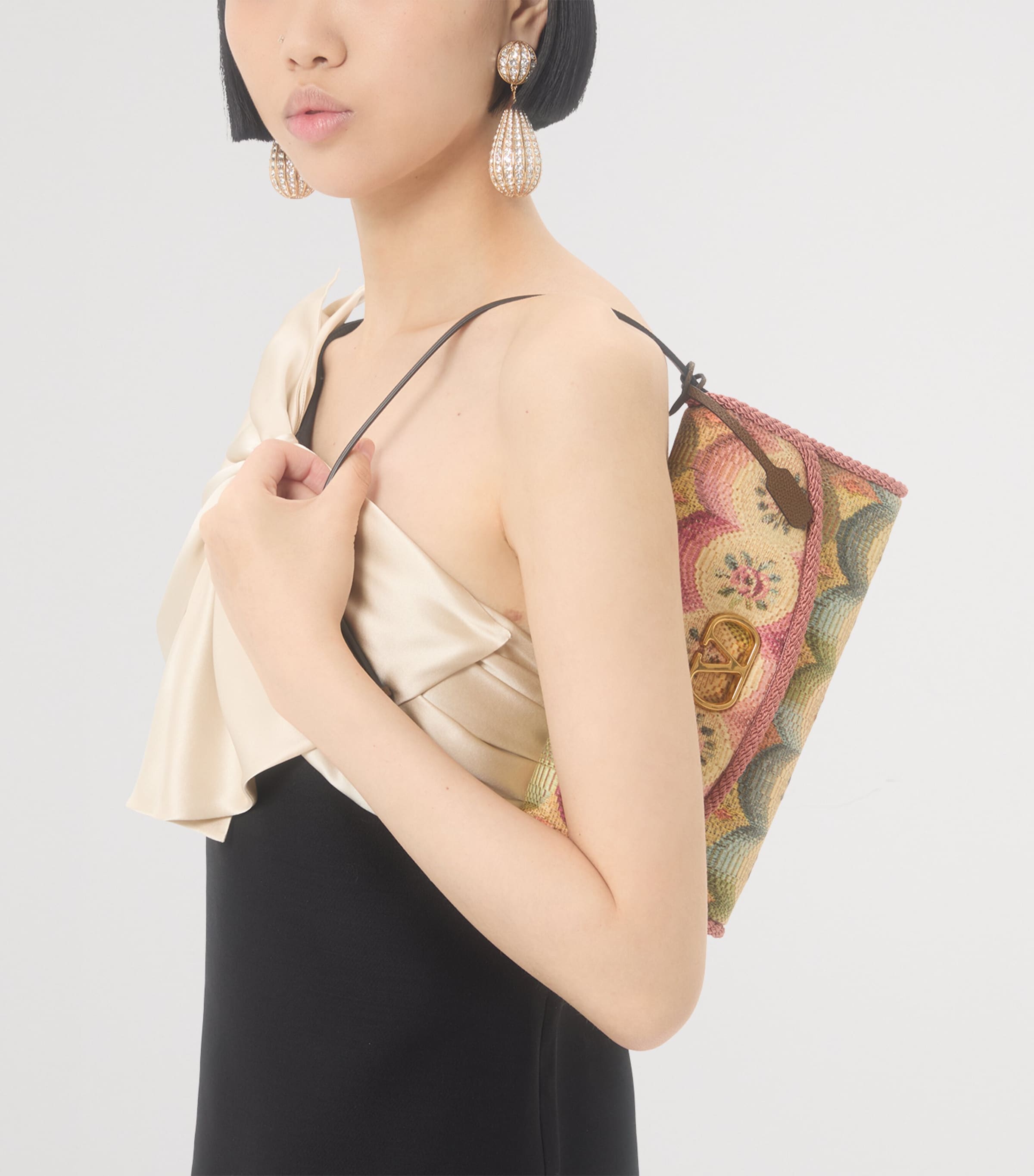 Small Floral Jacquard DeVain Shoulder Bag CYN Image 7