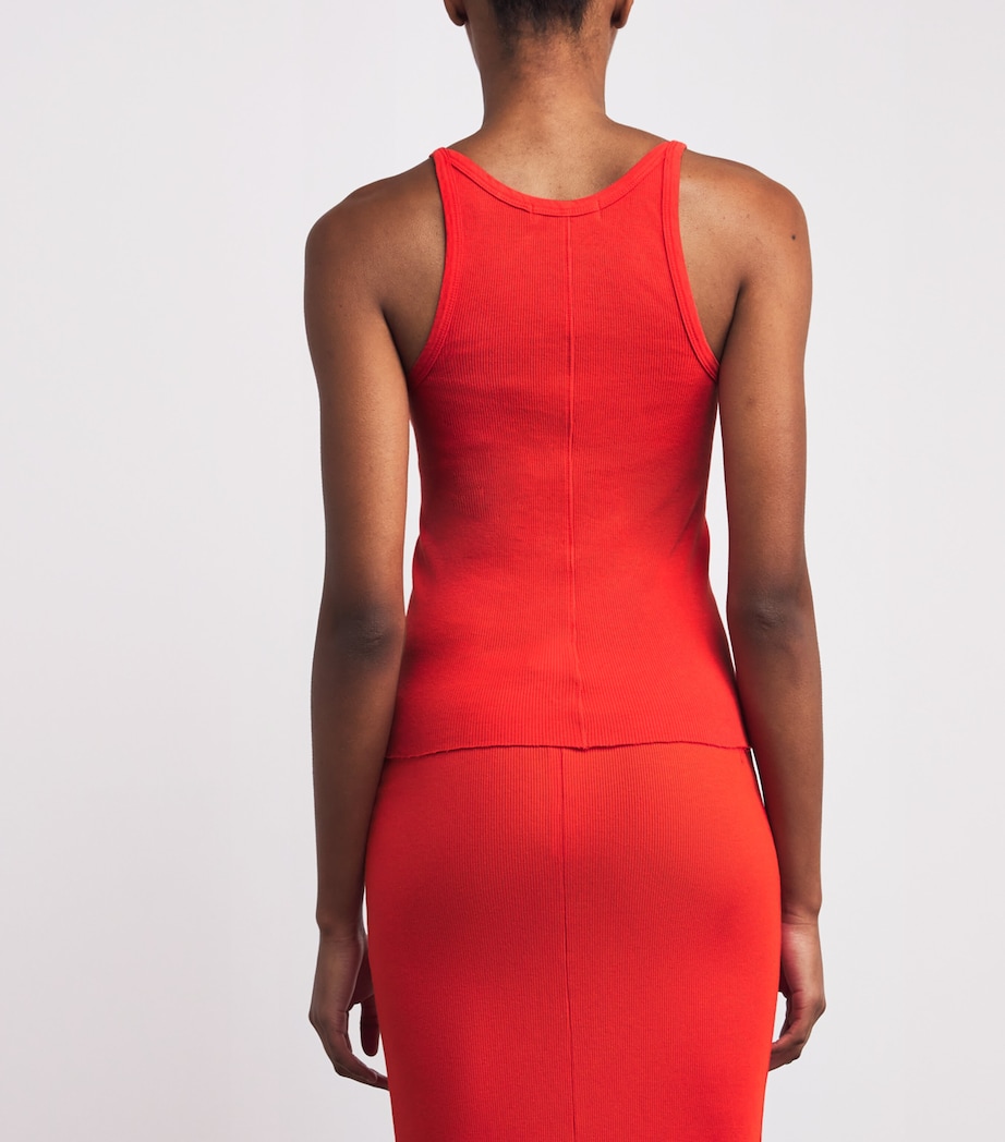 Ribbed Raceback Tank Top POPPY Image 4