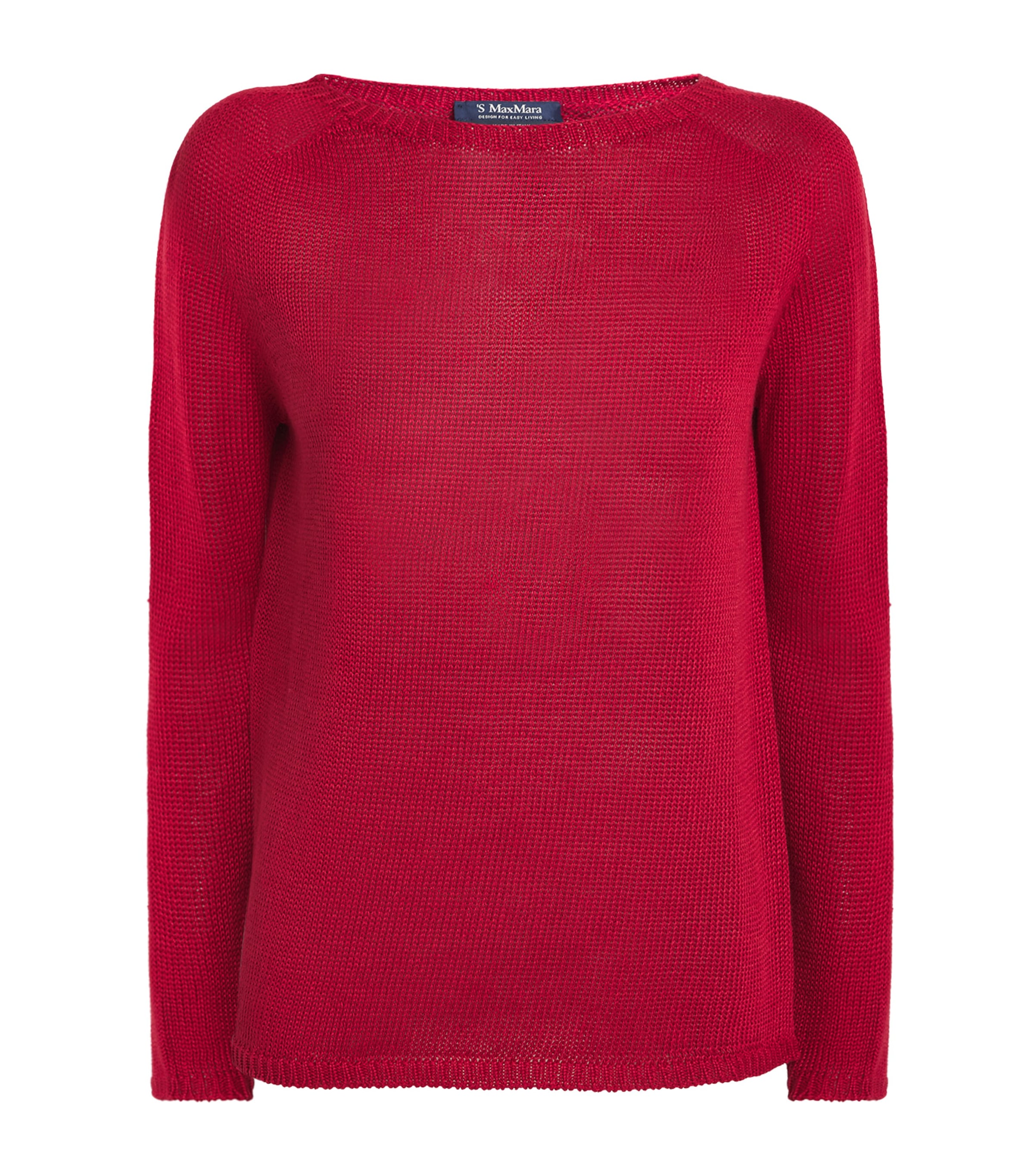 Max Mara Linen Sweater In Red