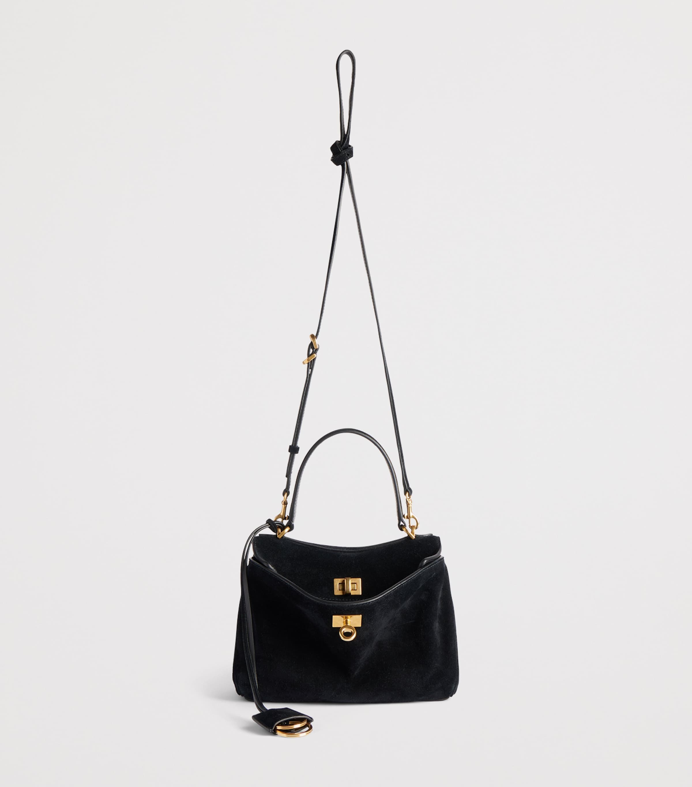 Balenciaga Womens Mini Suede Rodeo Top-Handle Bag Image 2