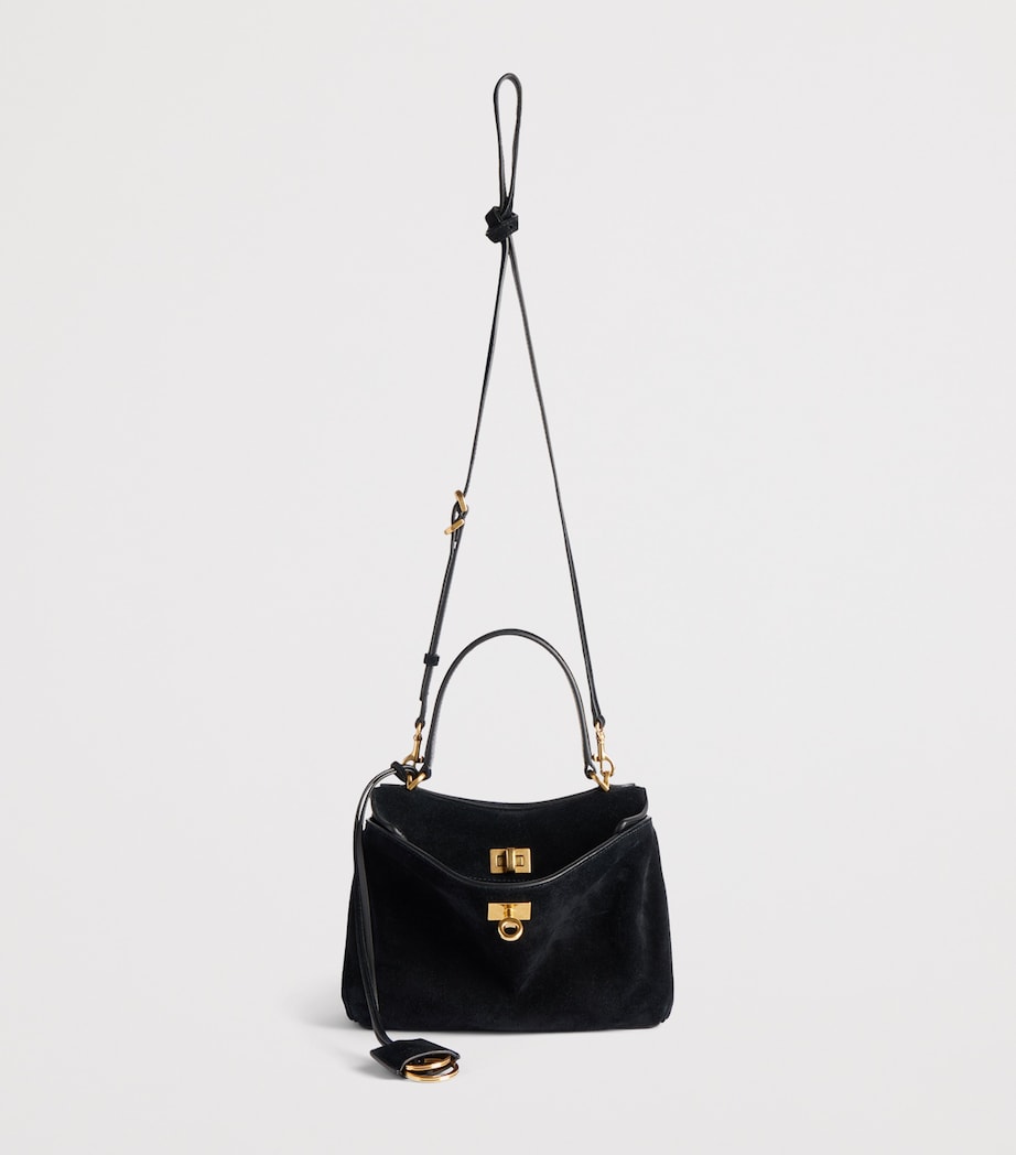 Balenciaga Womens Mini Suede Rodeo Top-Handle Bag Image 2