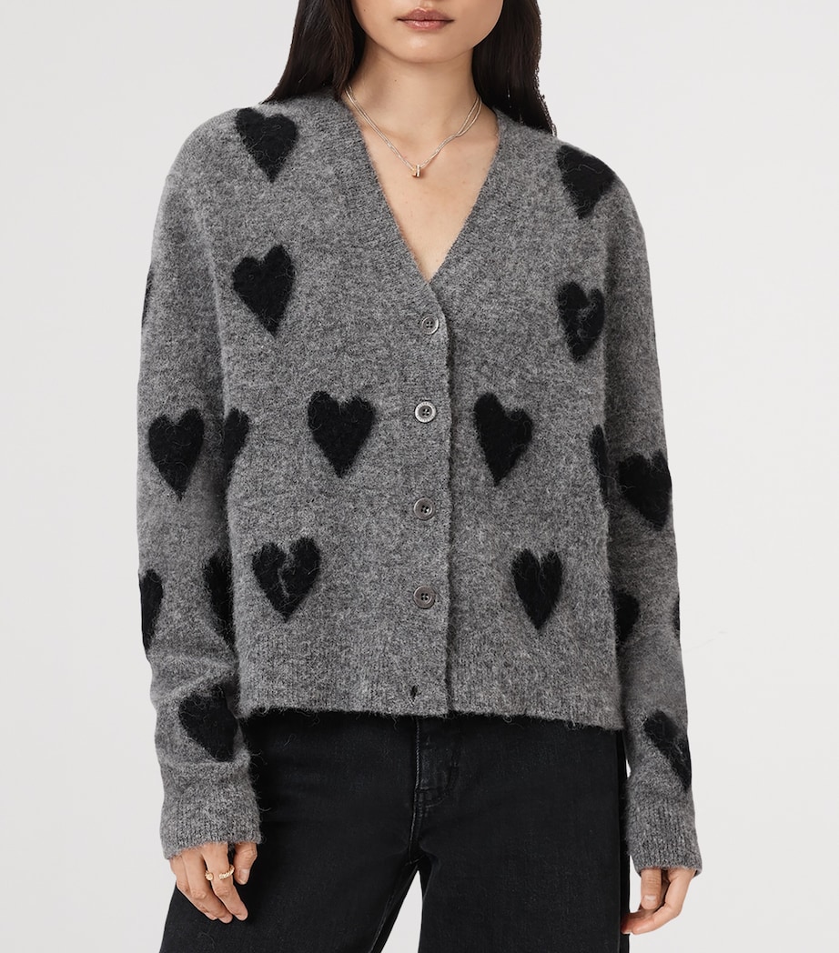 Amora Knit Cardigan GREY/BLACK Image 4