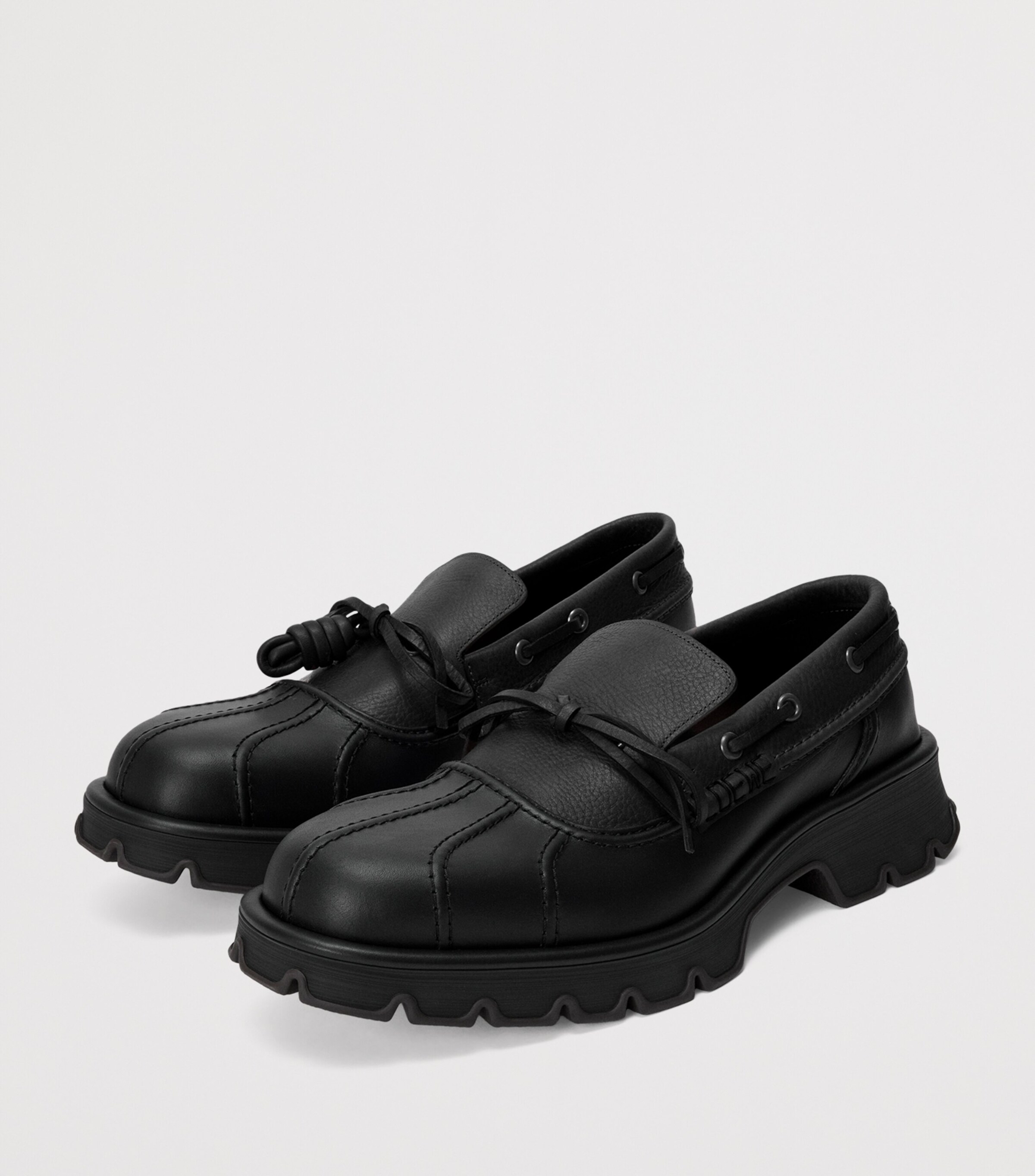 LOEWE Leather Bobby Loafers Black Image 3