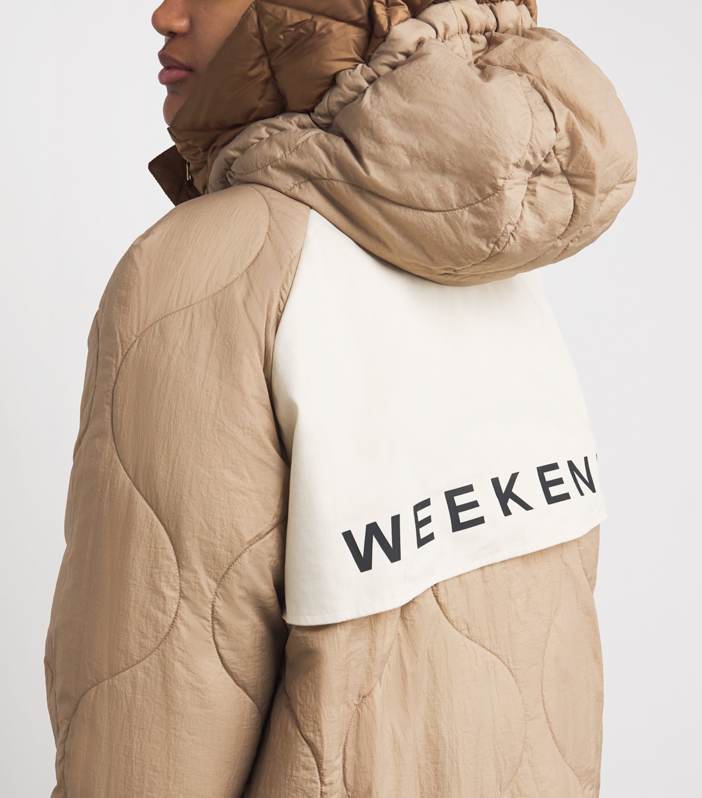 Down Water-Repellent Reversible Coat HAZELNUT BROWN Image 7