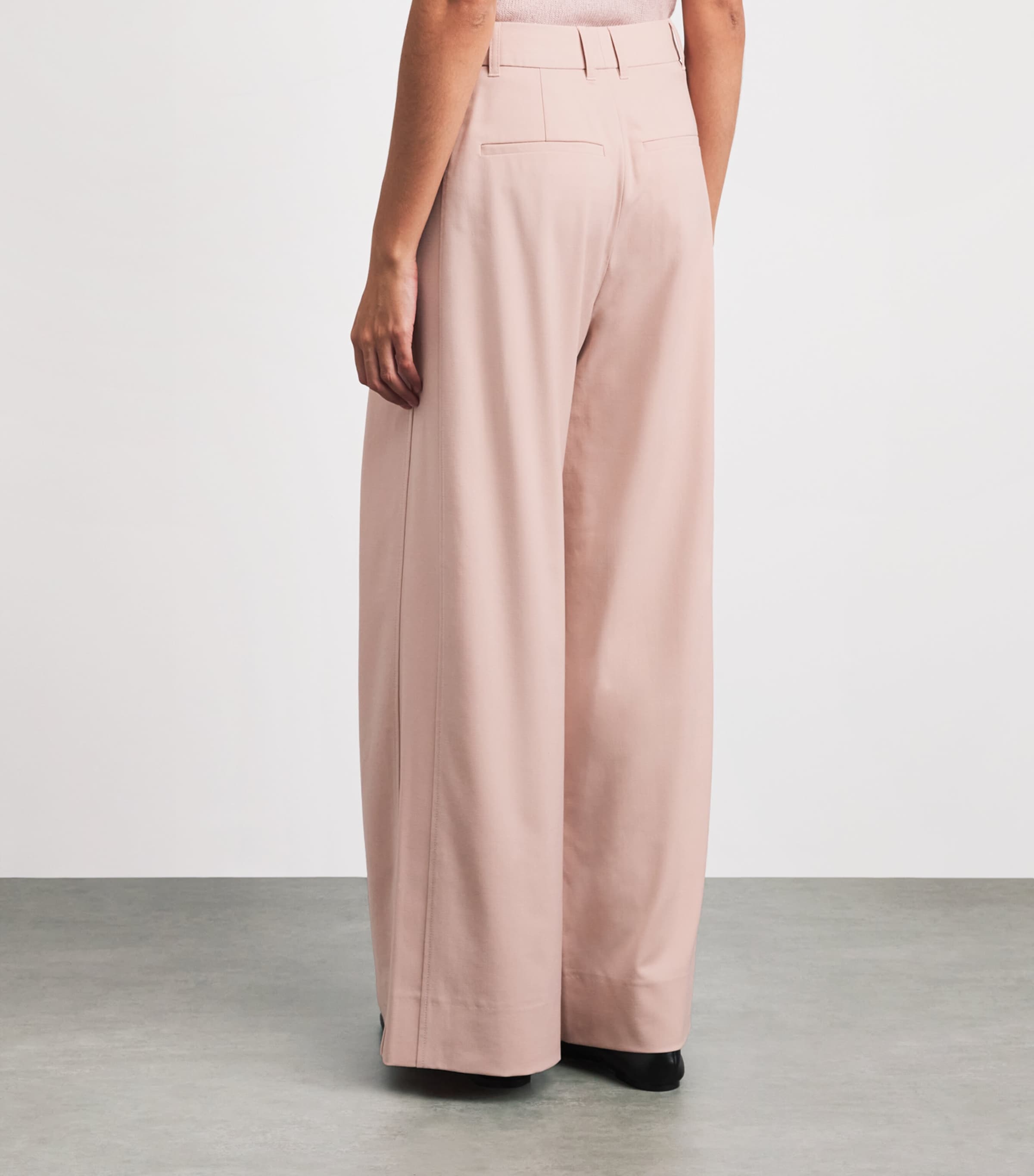 ME+EM Womens Pleated Tailored Trousers Blush Pink Image 4