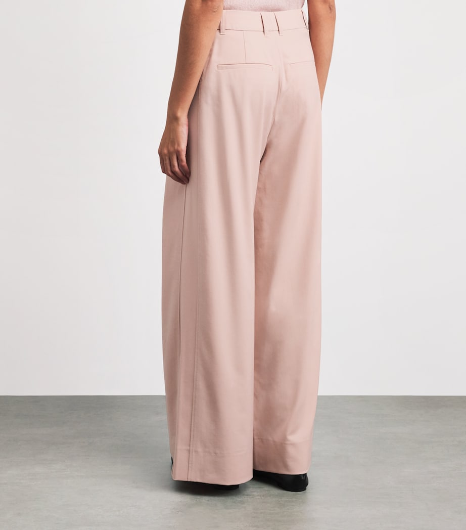ME+EM Womens Pleated Tailored Trousers Blush Pink Image 4