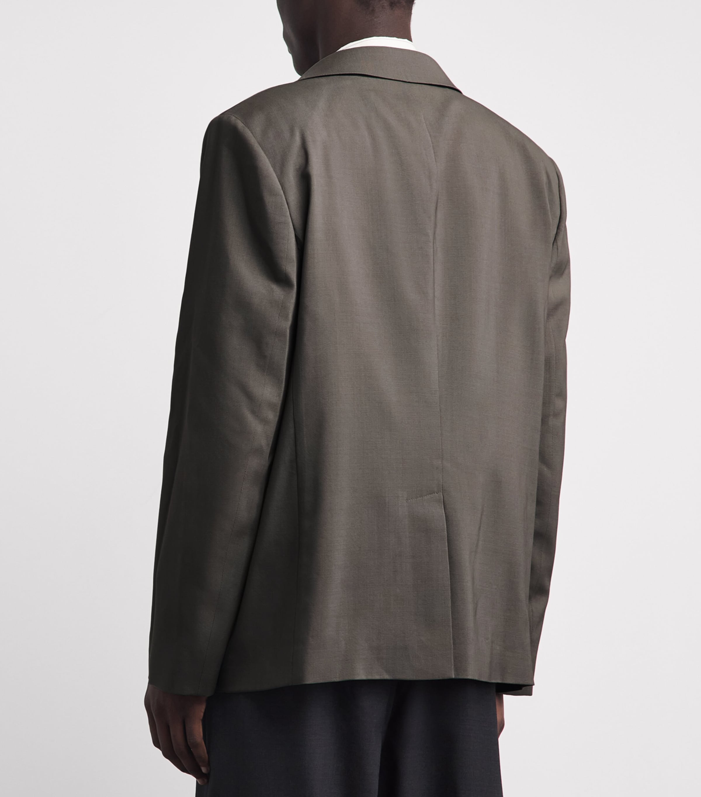 FRAME Mens Virgin Wool Unstructured Blazer Smoky Green Image 5