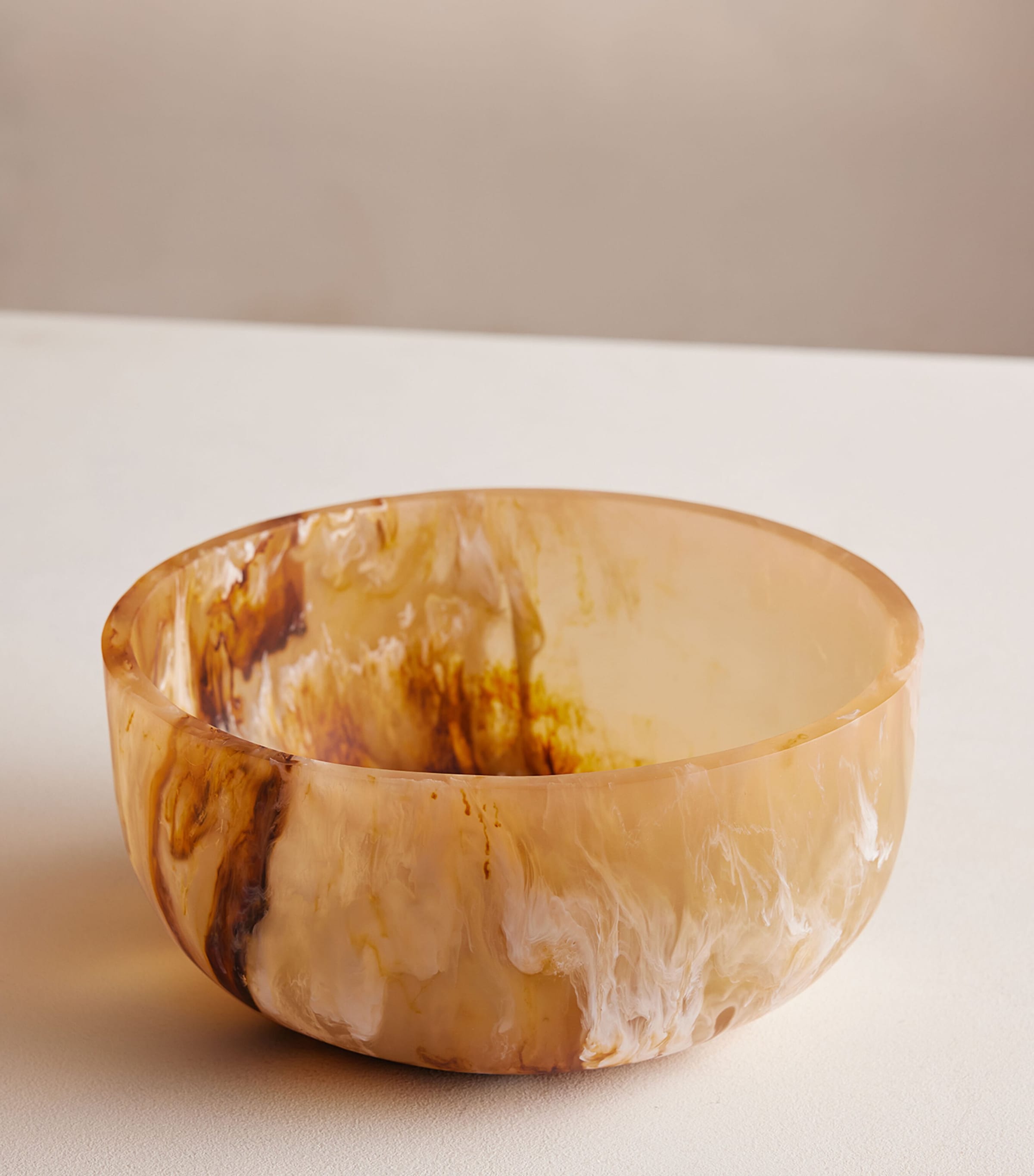 Soho Home Resin Miller Salad Bowl (26cm) Brown Image 4