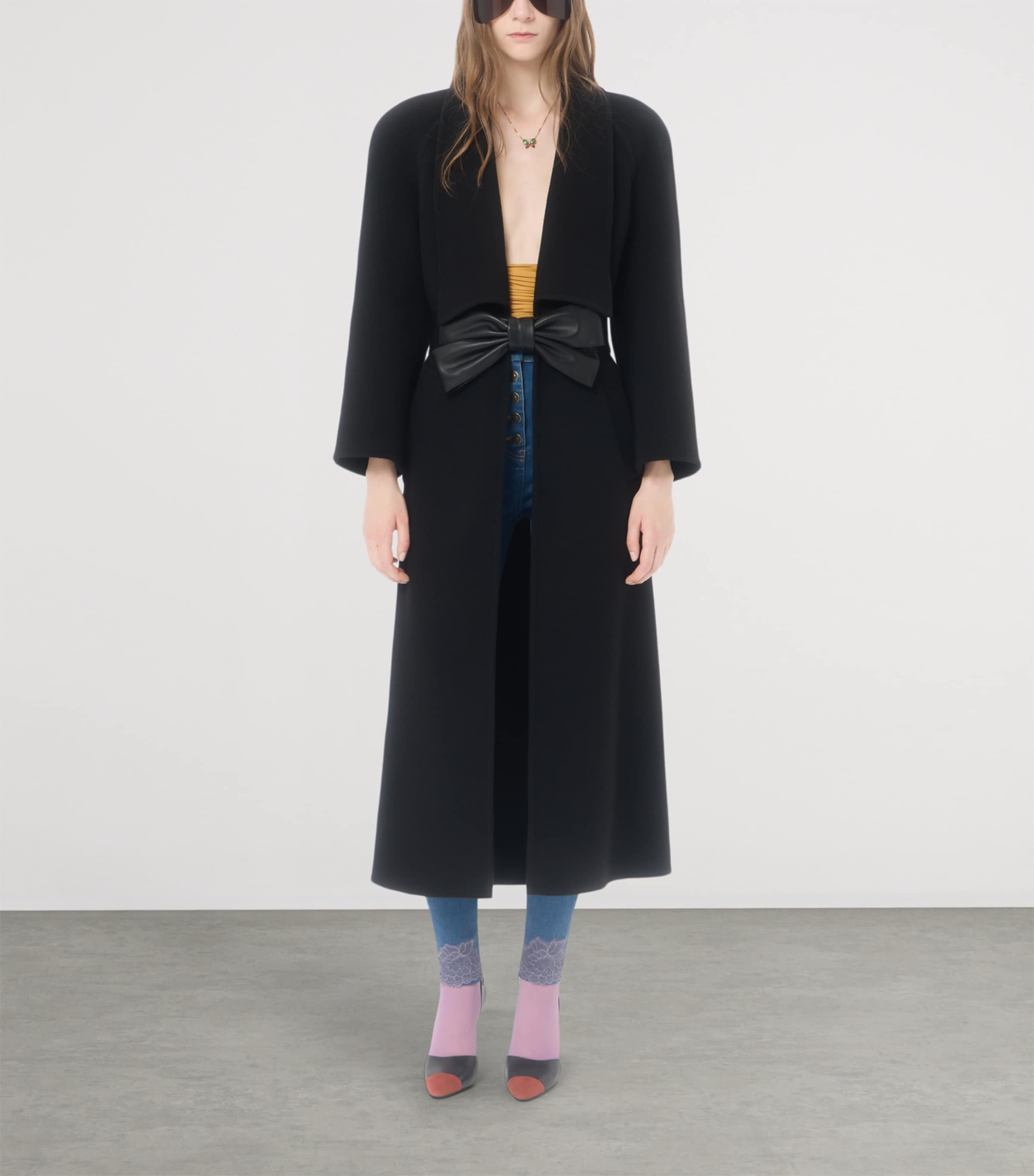 Valentino Womens Virgin Wool-Cashmere Belted Coat Image 2