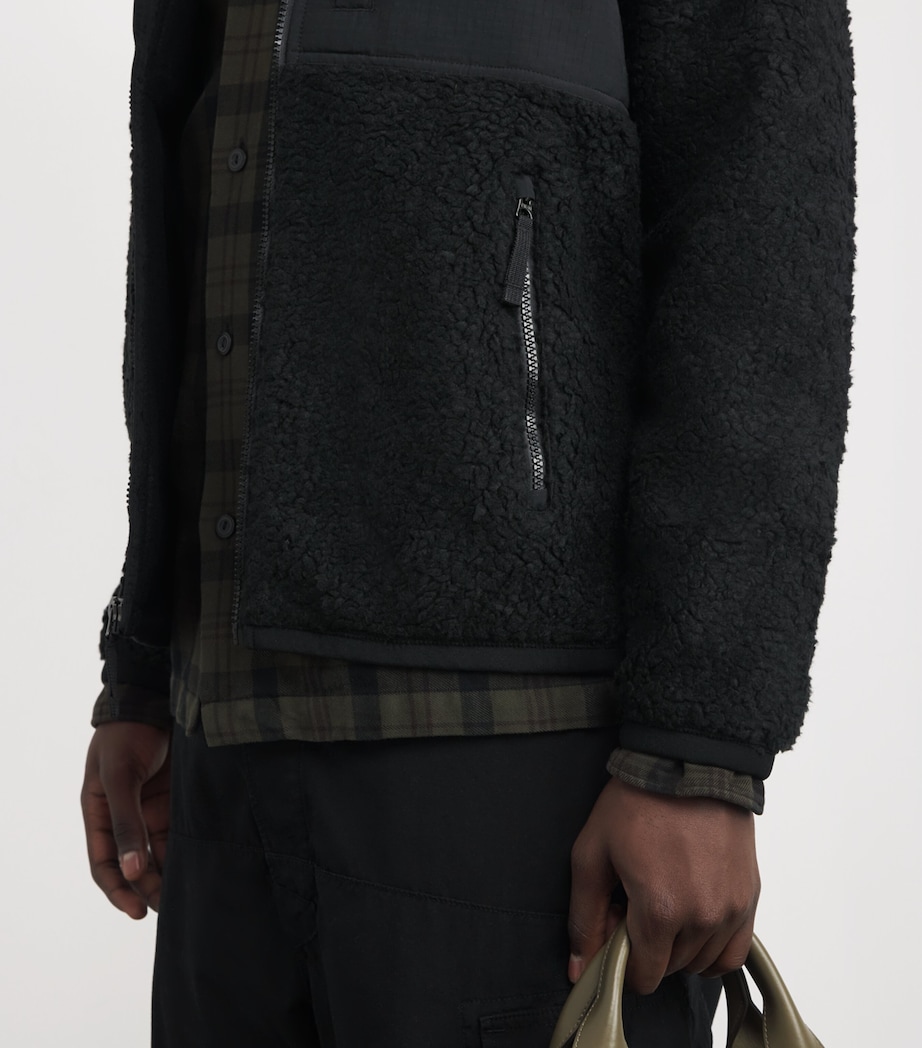 Bouclé-Detail Hybrid Jacket BLACK Image 6