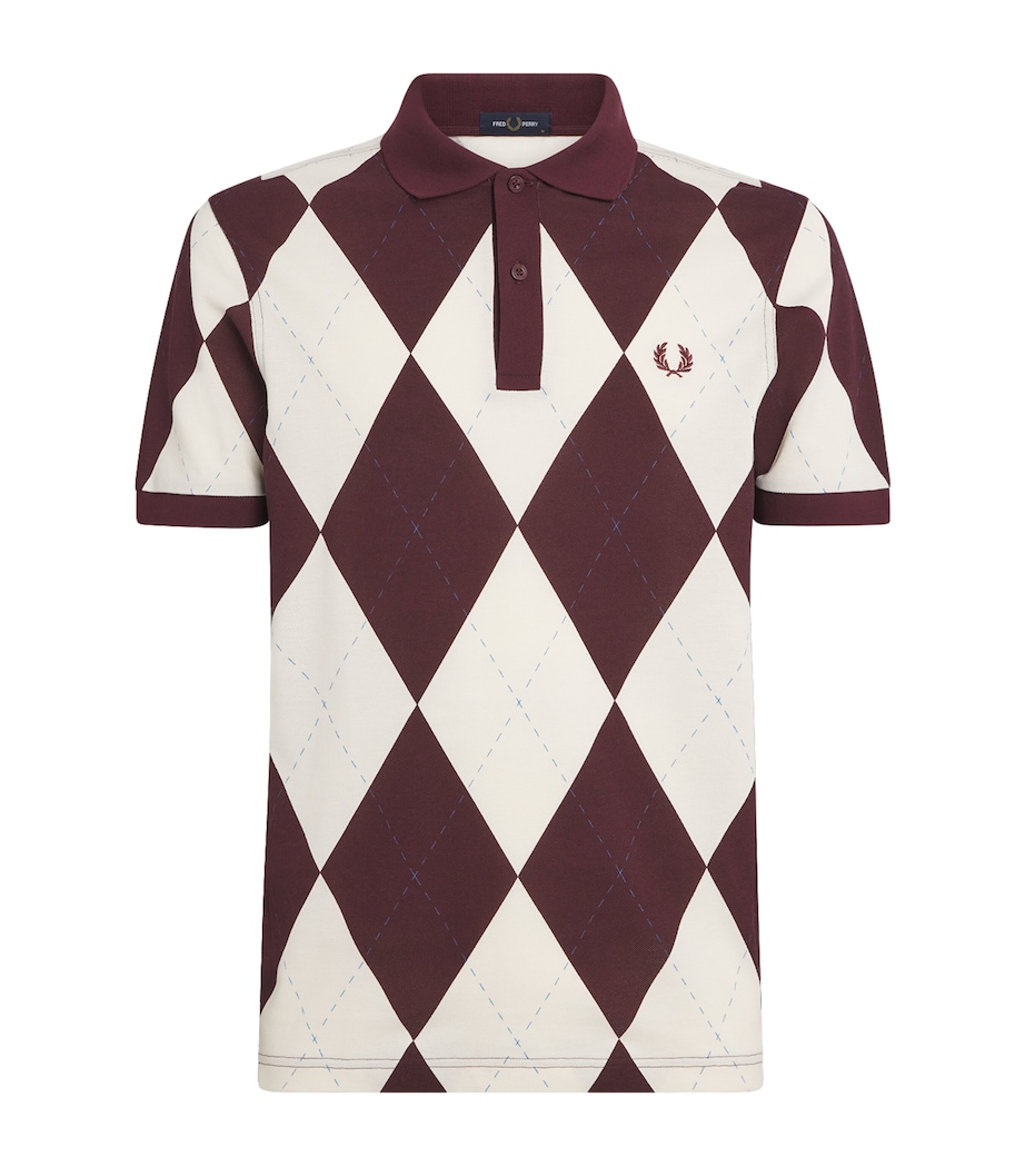 Cotton Argyle Polo 560-ECRU Image 1