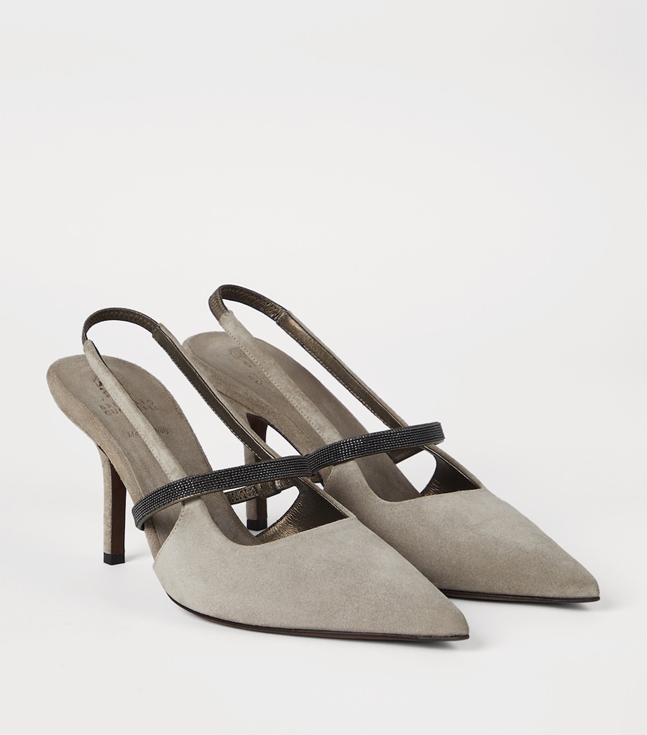 Suede Slingback Heels 80 C5859 Image 5