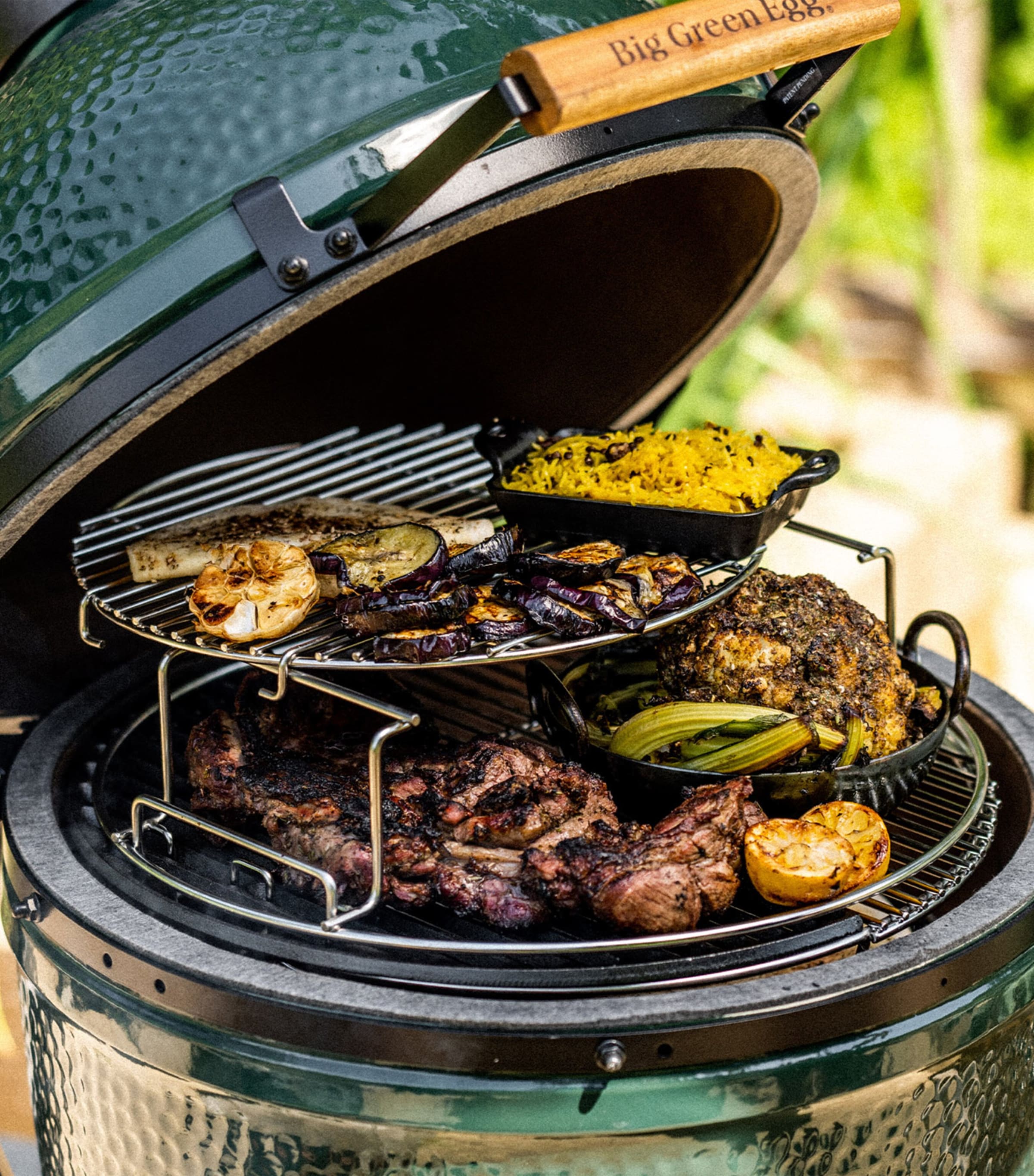 Large Big Green Egg GREEN Image 4