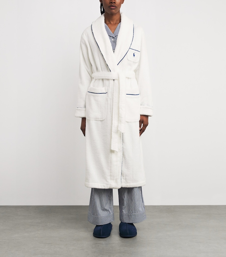 Cotton Terry Robe WHITE CLOUD Image 2