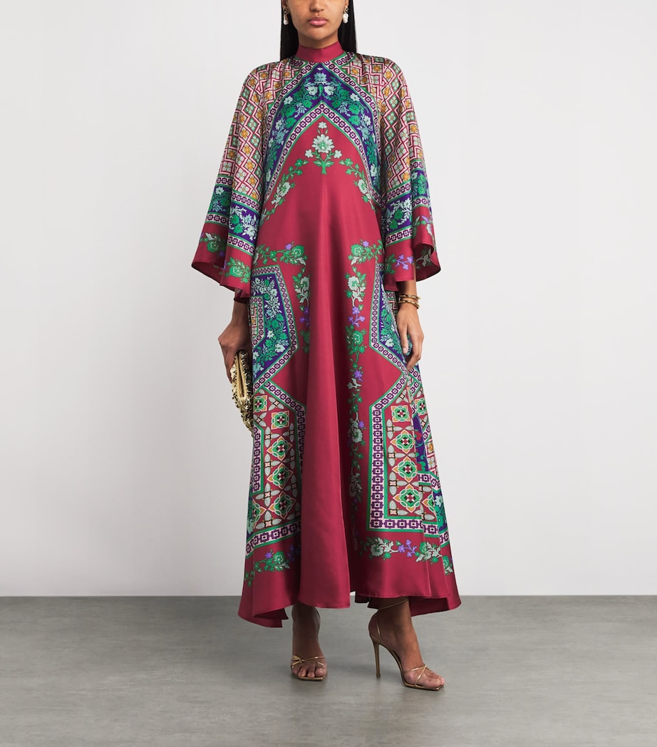 Silk Geometric Print Magnifico Maxi Dress RE01REGALIA PLACEE Image 2