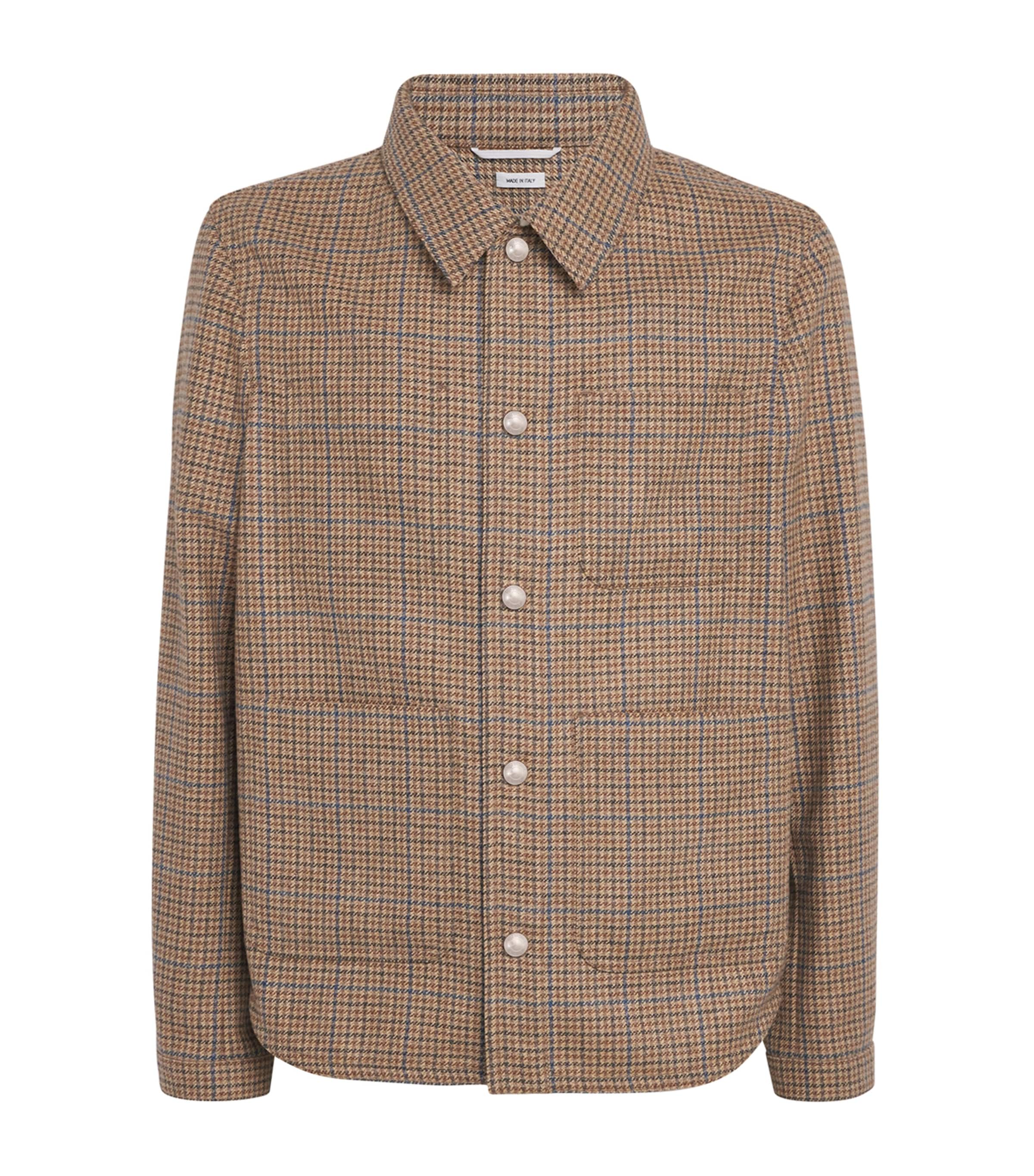 Thom Browne Wool Snap Utility Jacket In Brown