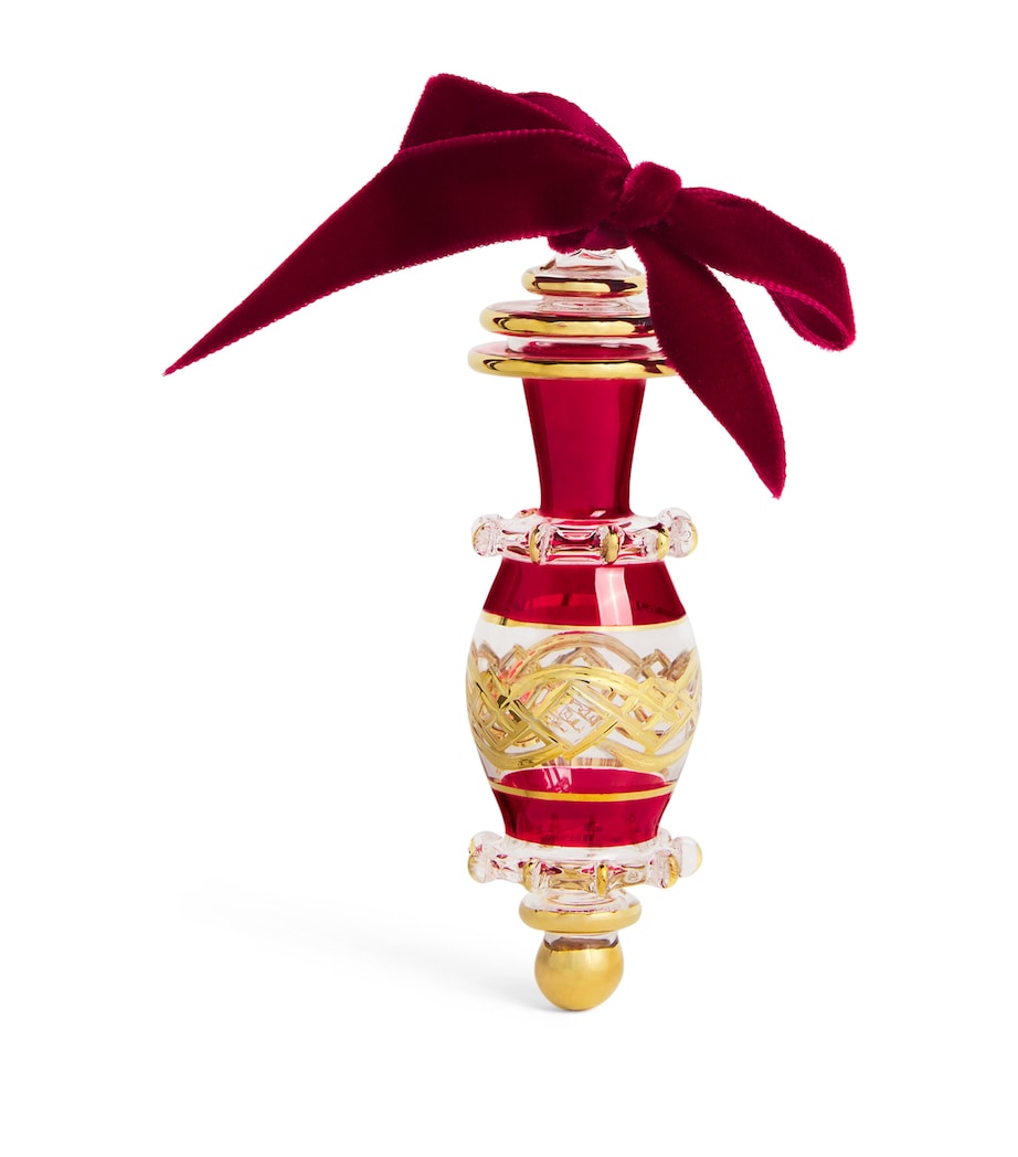 Gold-Trim Elongated Ornament RED / GOLD Image 1