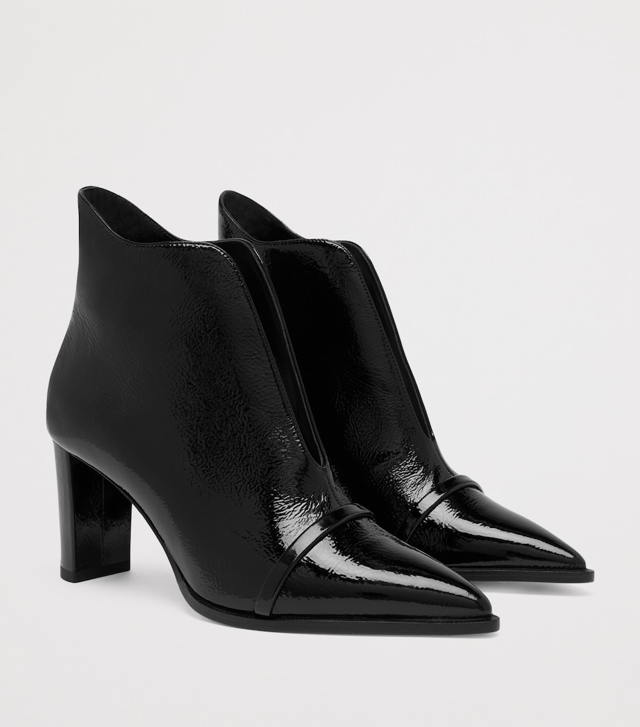 Patent Leather Clara Ankle Boots 70 BLACK Image 3